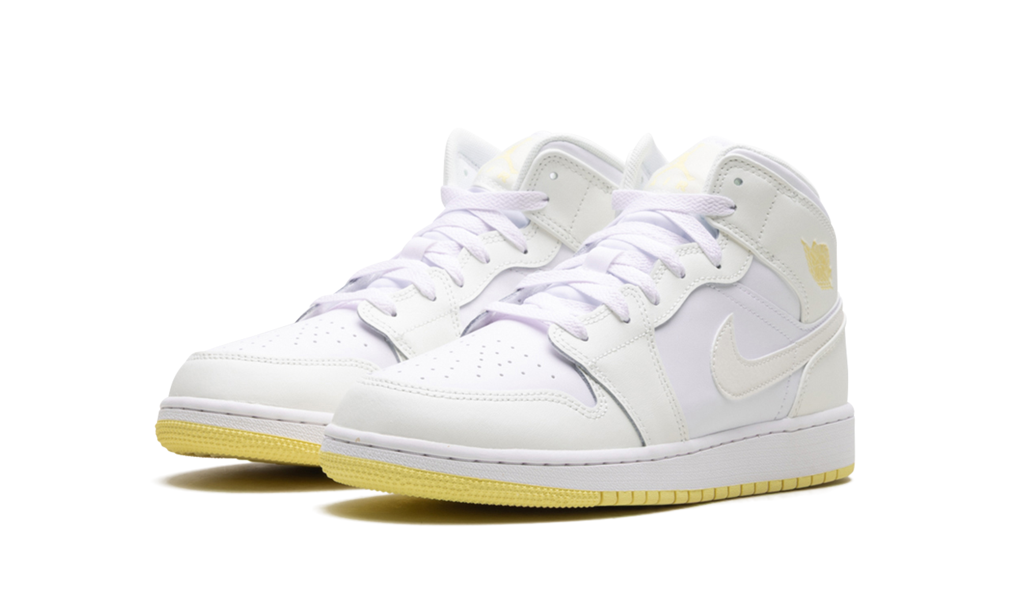 jordan 1 mid sail light laser orange gs+FD8780-181+diagnol left view
