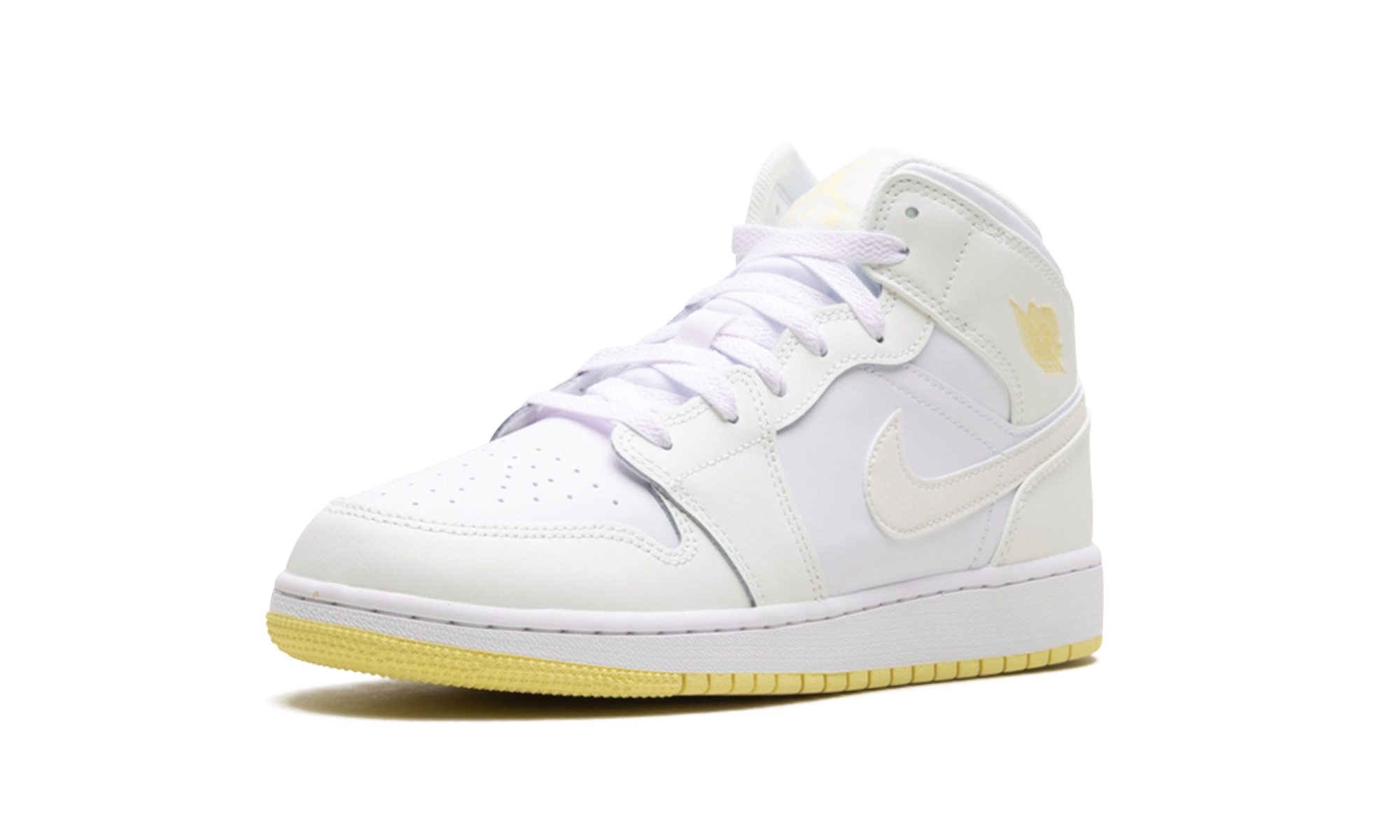 jordan 1 mid sail light laser orange gs+FD8780-181+left diagnol single view