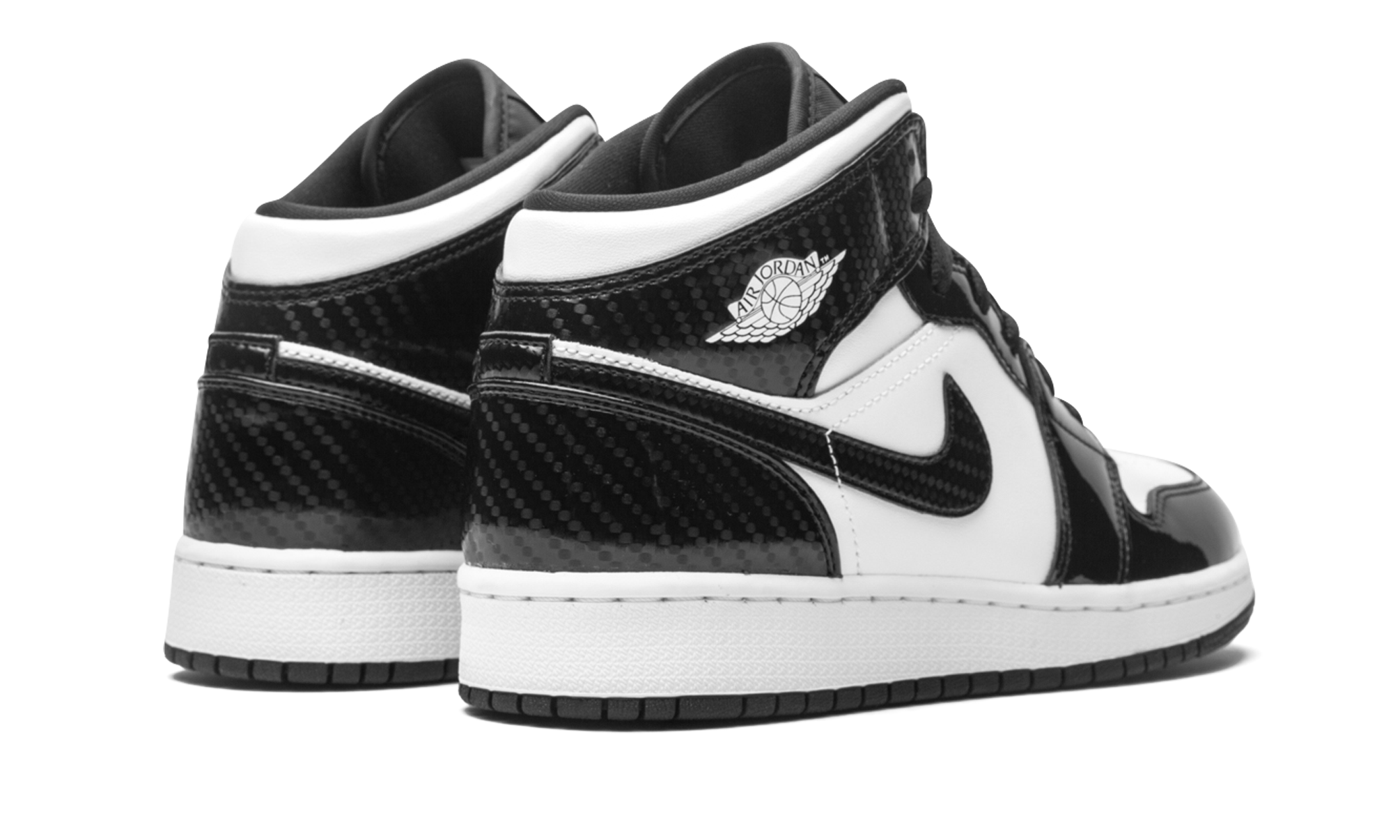 jordan 1 mid se all star carbon fiber 2021 gs+DD2192-001+diagnol right behind view
