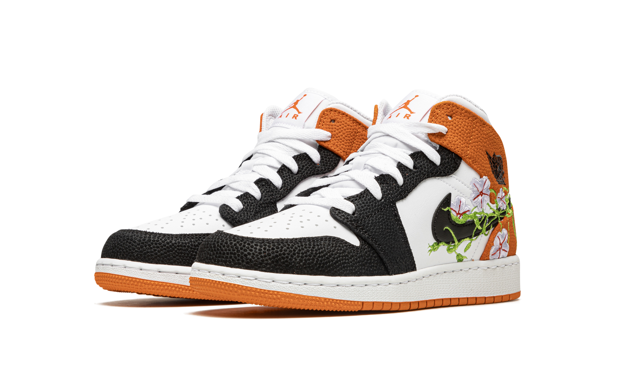 jordan 1 mid se basketball blossom gs+DQ8390-100+diagnol left view