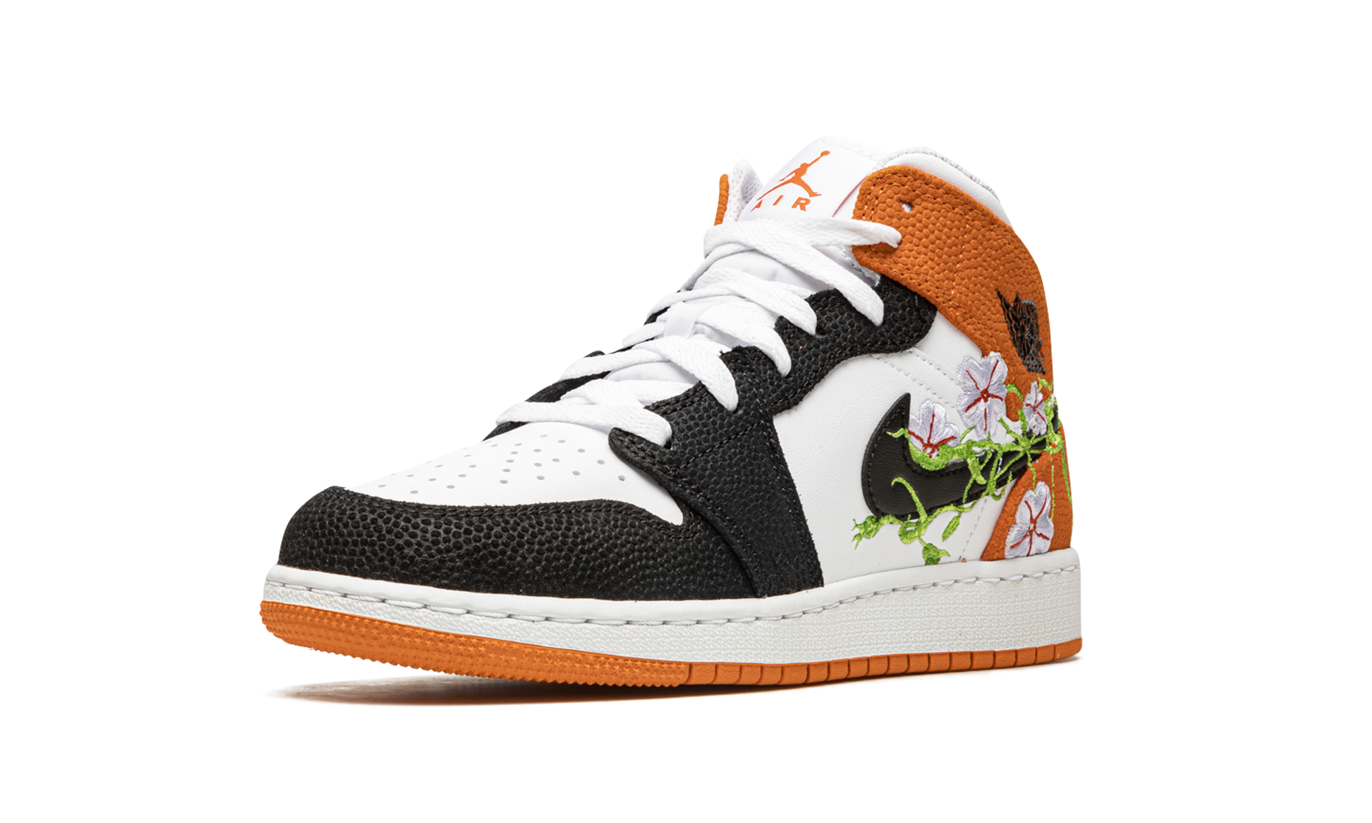 jordan 1 mid se basketball blossom gs+DQ8390-100+left diagnol single view
