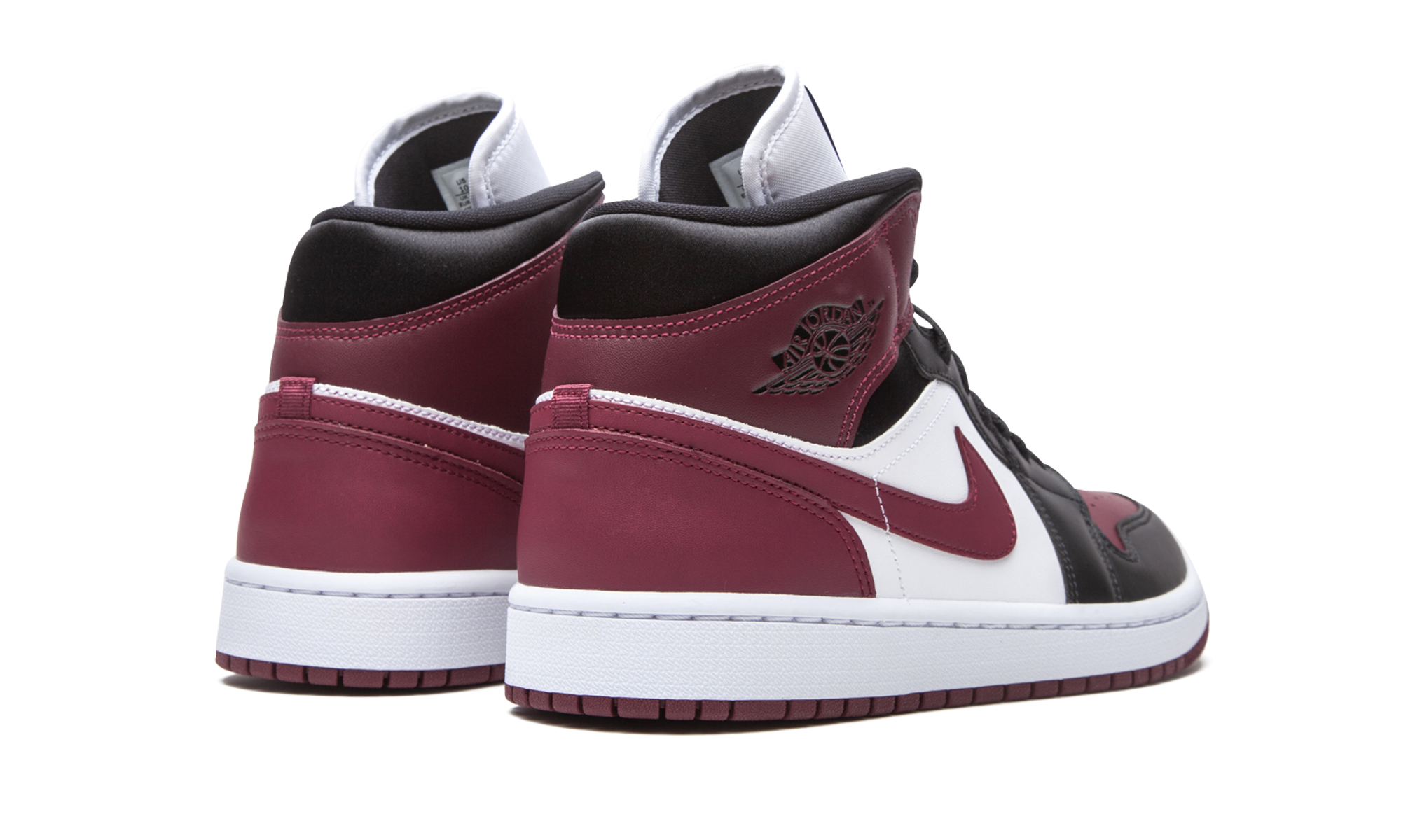 jordan 1 mid se black dark beetroot women s+CZ4385-016+diagnol right behind view
