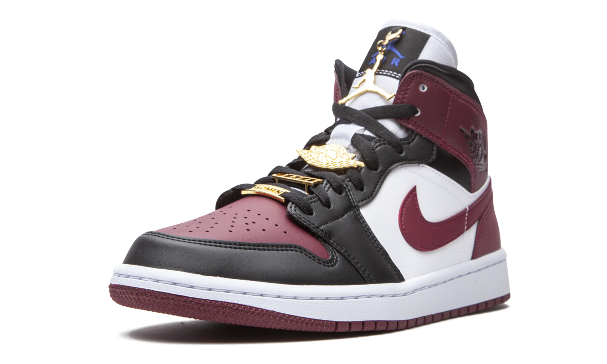 jordan 1 mid se black dark beetroot women s+CZ4385-016+left diagnol single view