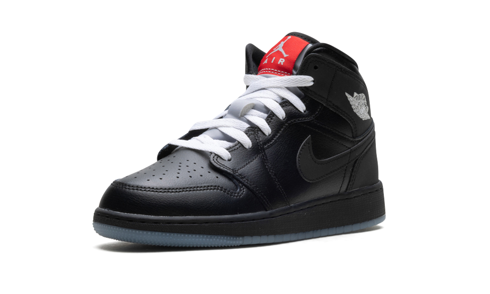 jordan 1 mid se black metallic reimagined gs+HV5180-010+left diagnol single view
