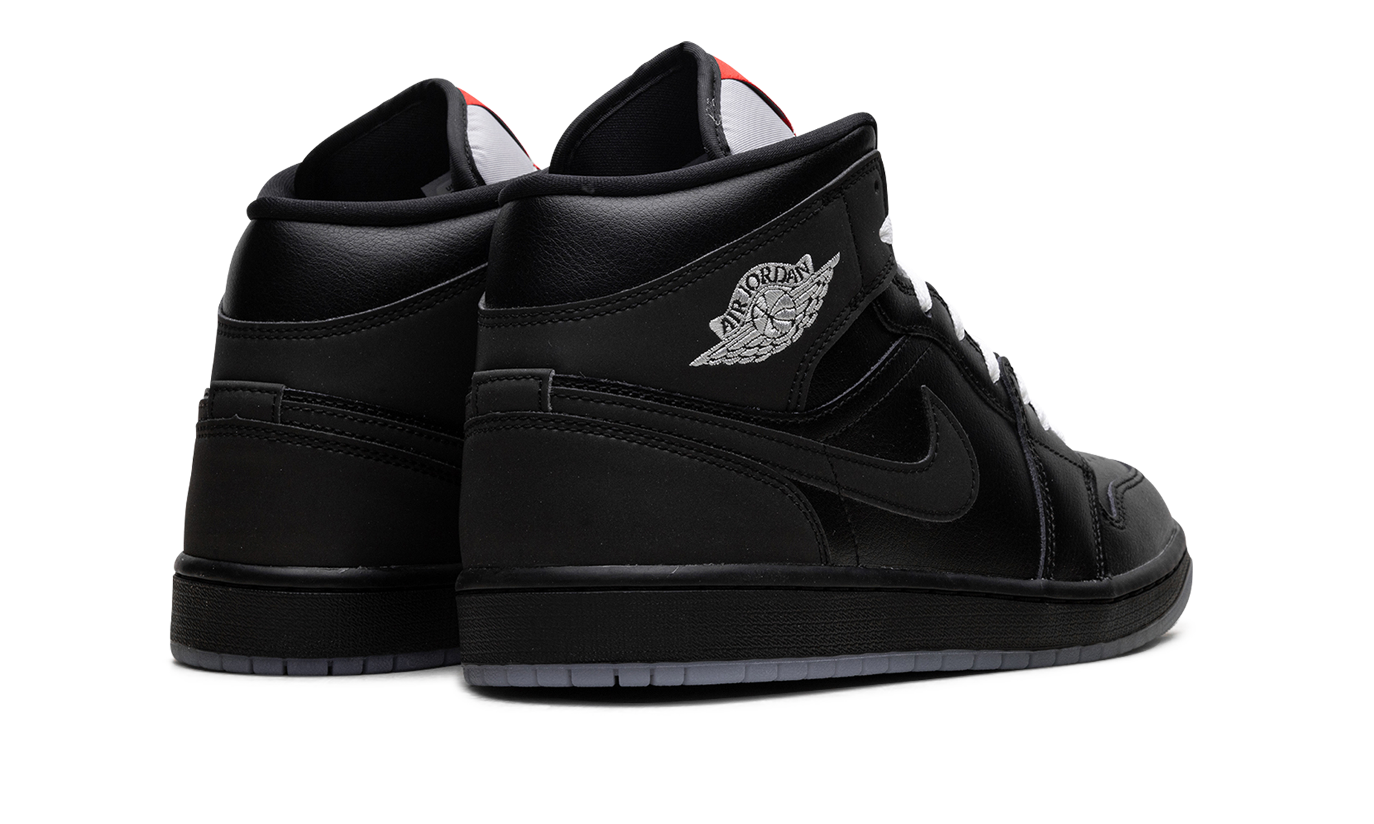 jordan 1 mid se black metallic reimagined+HV5177-010+diagnol right behind view