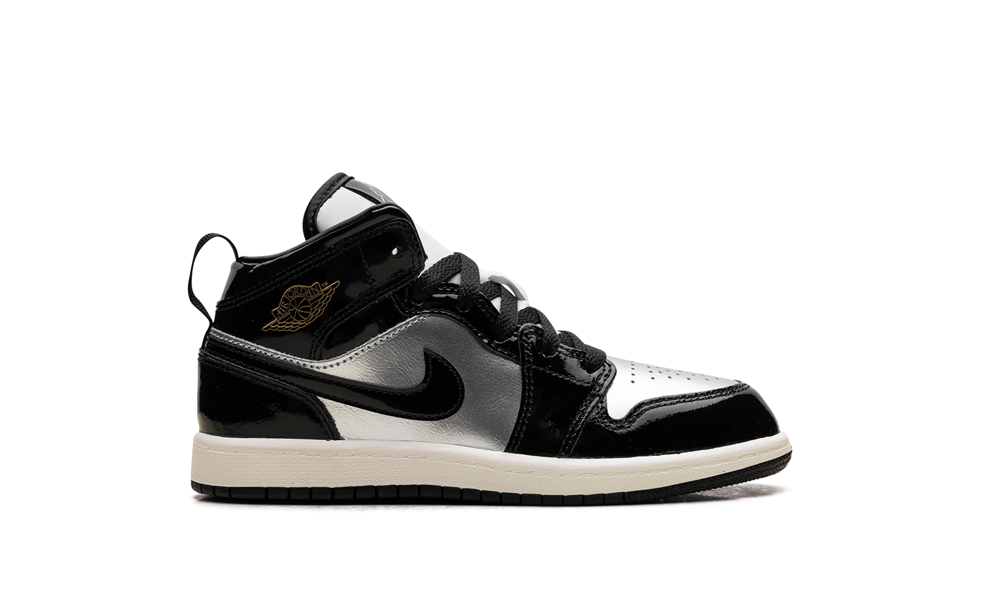 jordan 1 mid se black metallic silver sail metallic gold ps+FZ3937-001+right view