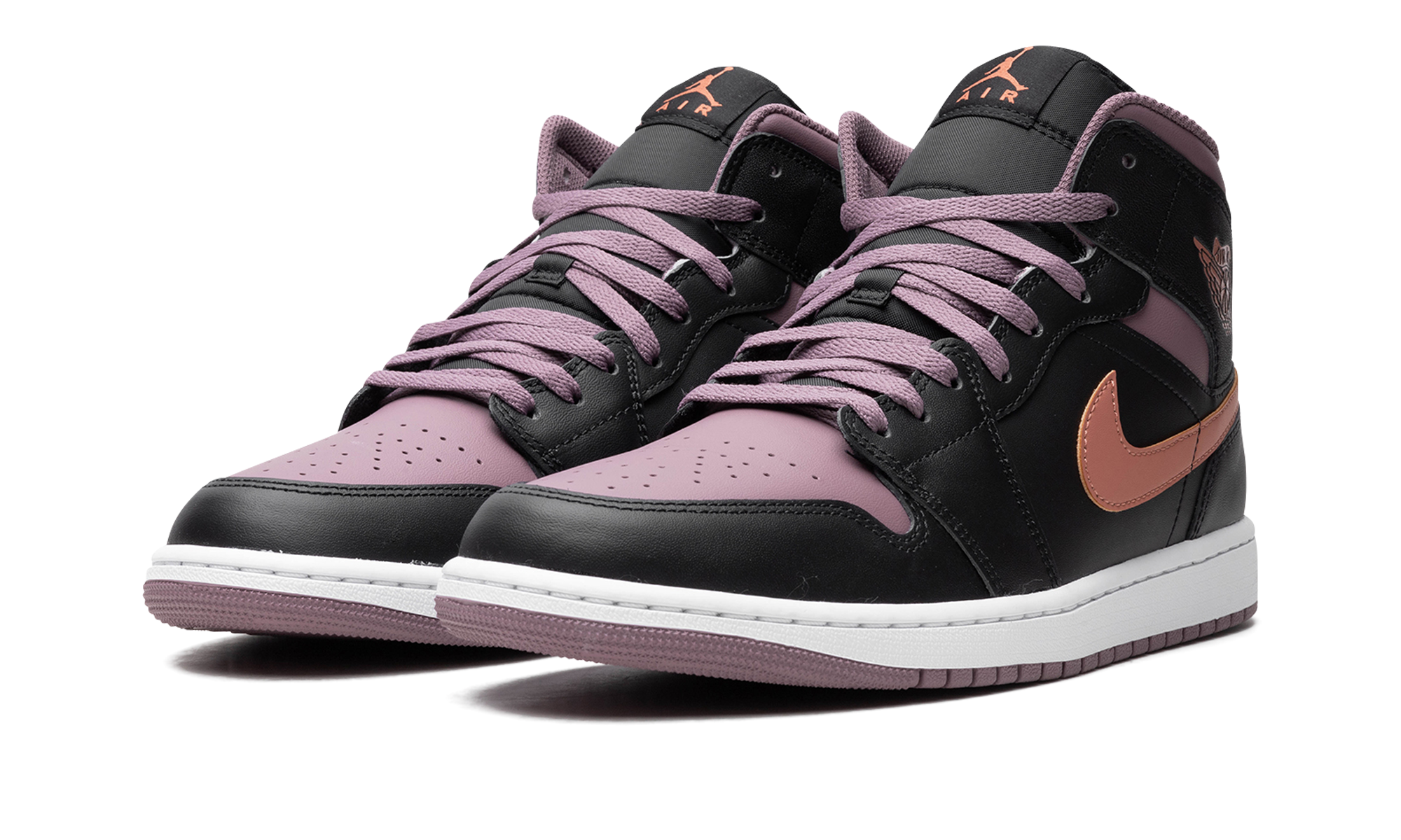 jordan 1 mid se black sky j mauve+FB9911-008+diagnol left view