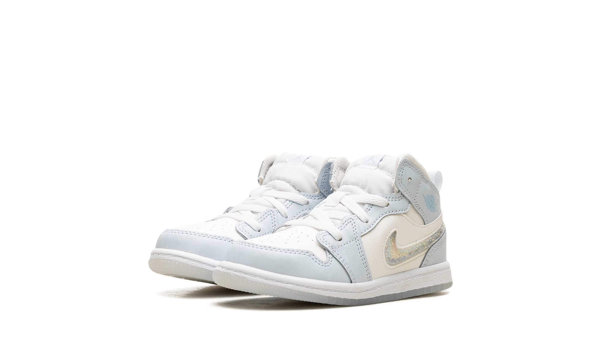 jordan 1 mid se blue tint summit white white ice blue td+FQ9116-400+diagnol left view