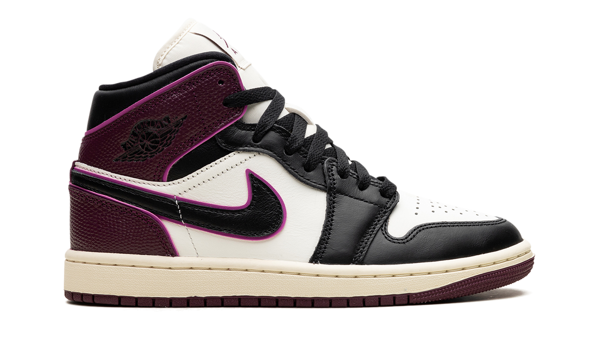 jordan 1 mid se bordeaux women s+FQ7818-101+right view