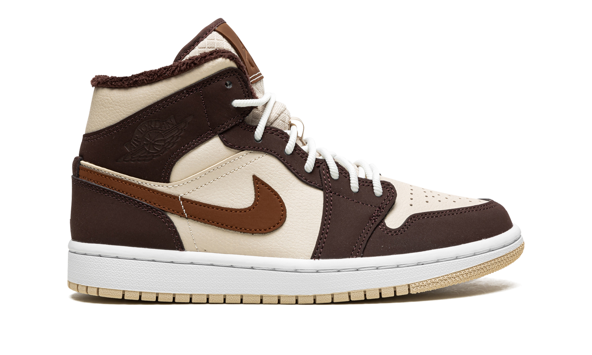 jordan 1 mid se brown basalt oatmeal women s+DO6699-200+right view