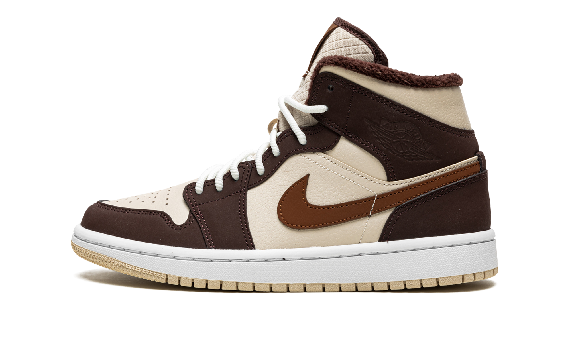 jordan 1 mid se brown basalt oatmeal women s+DO6699-200+diagnol right view 1