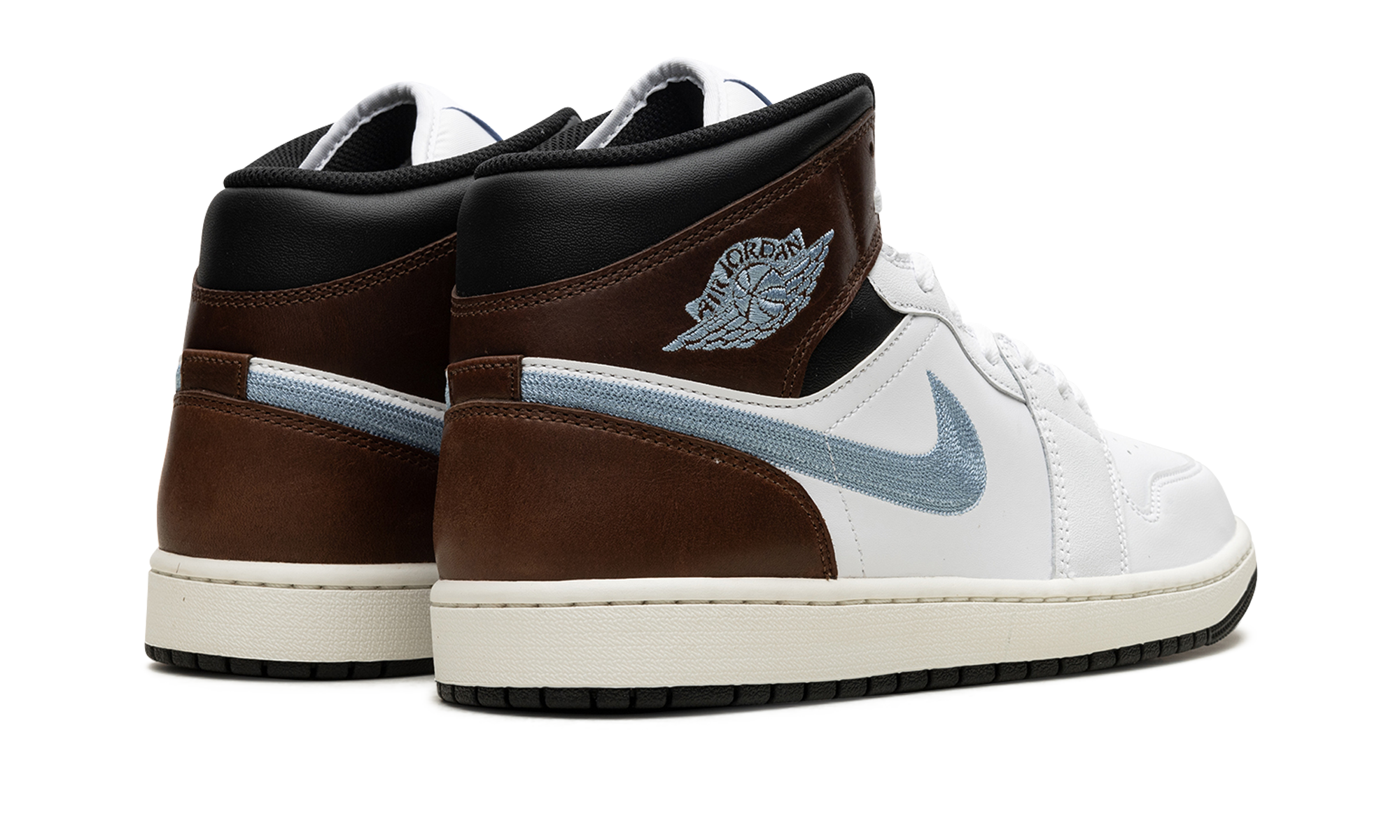 jordan 1 mid se brown blue grey+FQ7831-142+diagnol right behind view