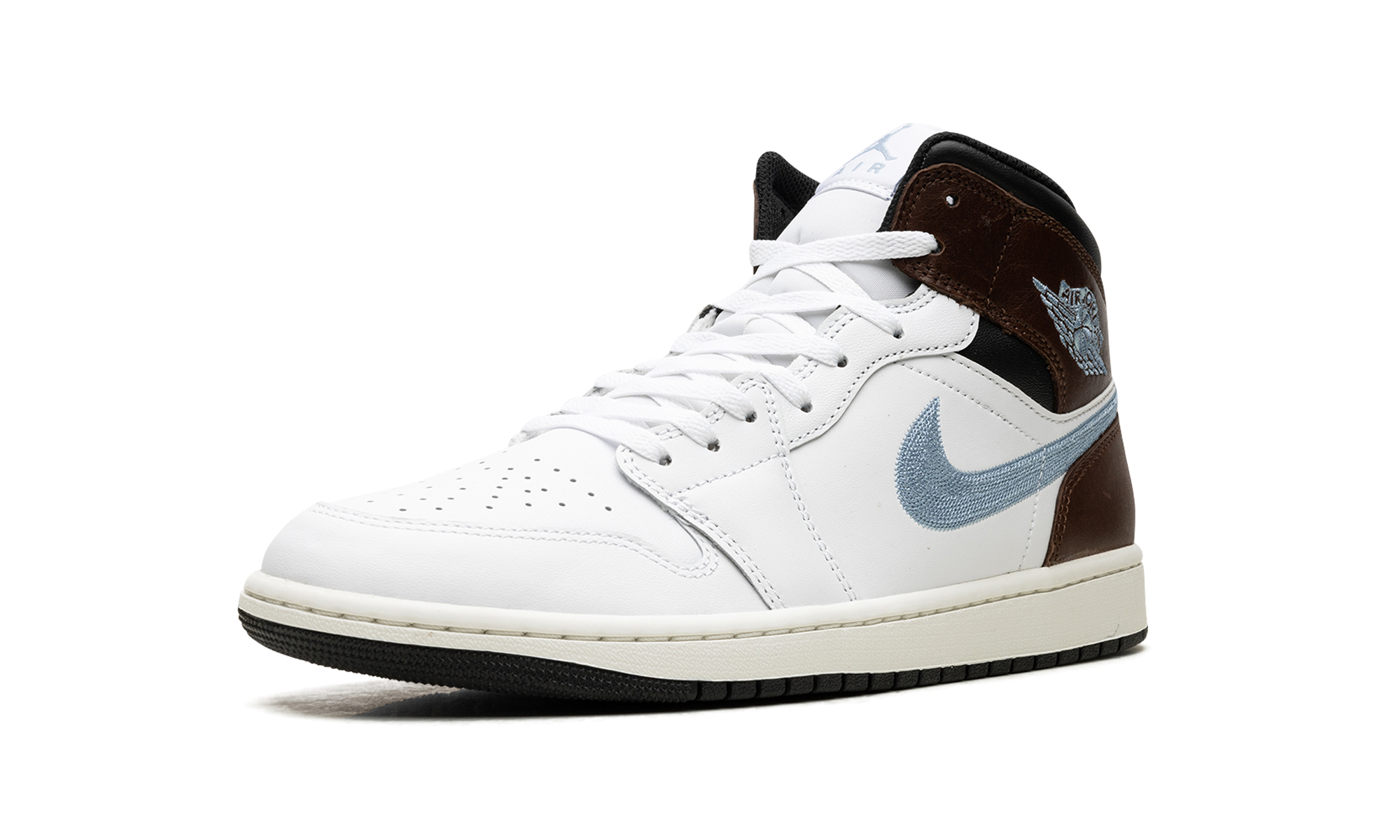 jordan 1 mid se brown blue grey+FQ7831-142+left diagnol single view