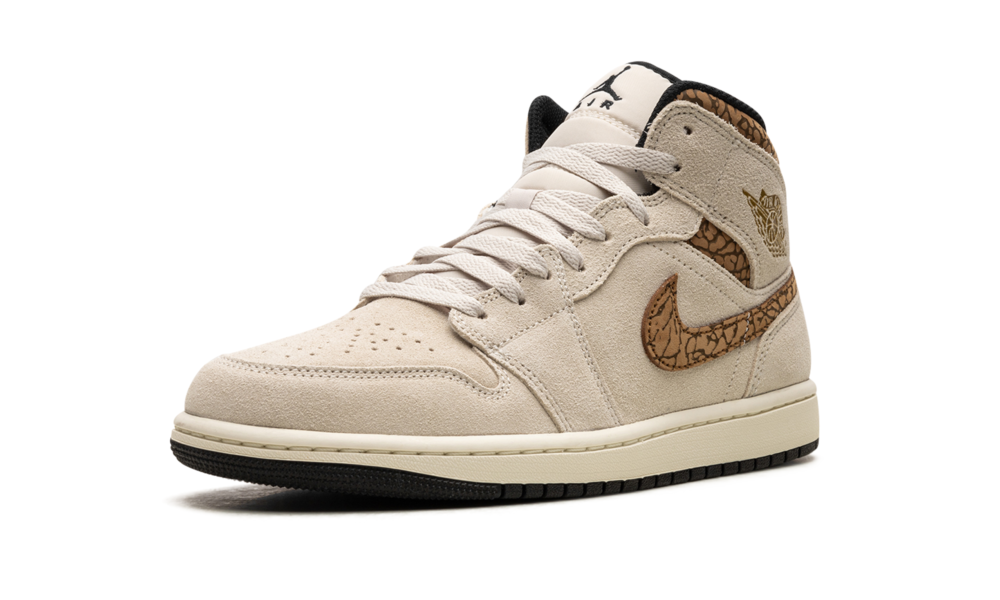 jordan 1 mid se brown elephant+DZ4129-102+left diagnol single view