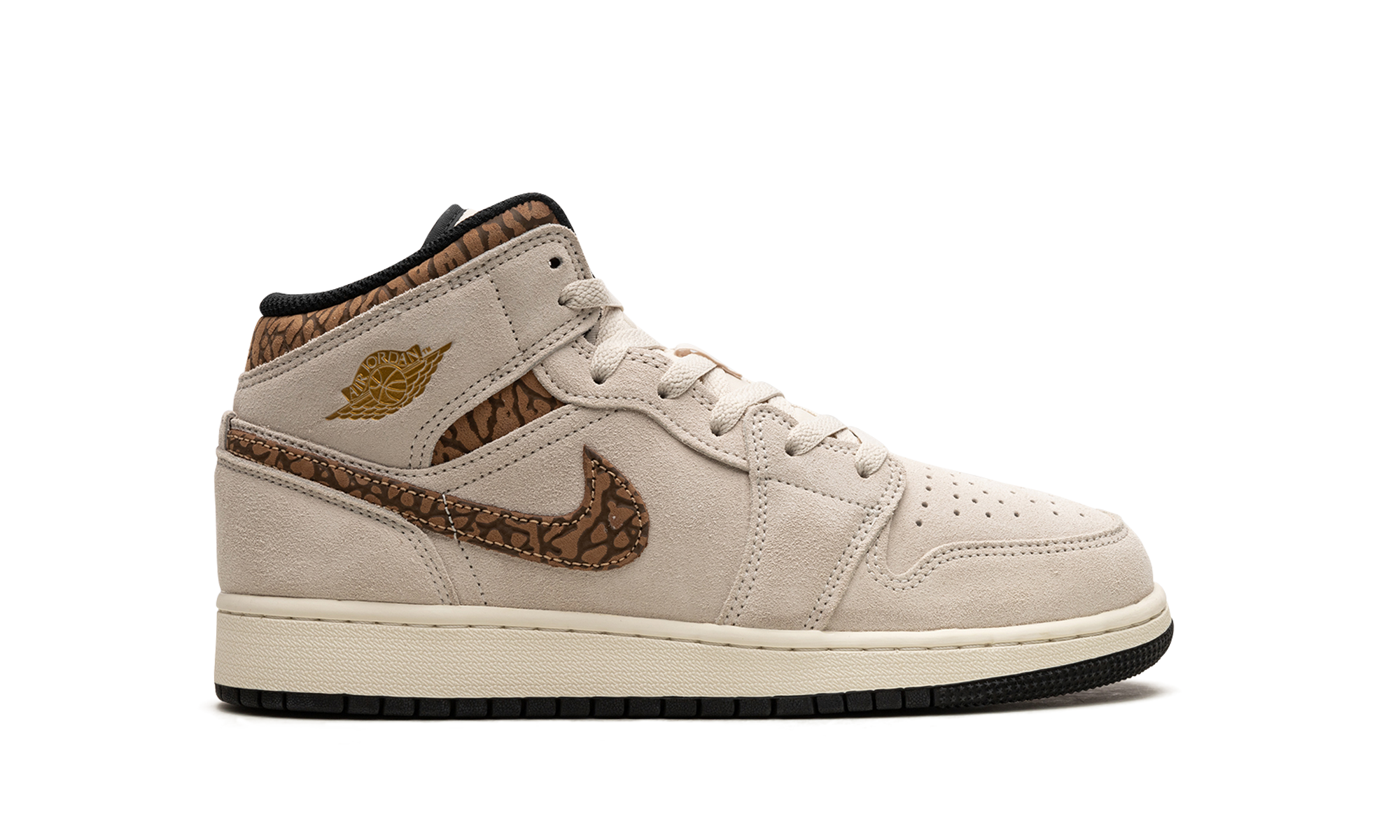 jordan 1 mid se brown elephant gs+DZ5369-102+right view