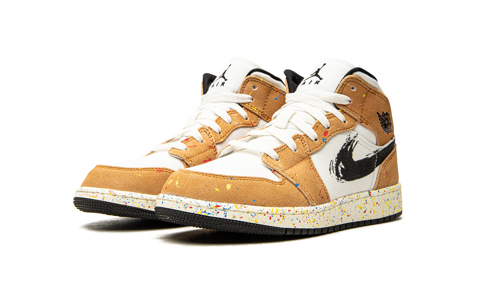 jordan 1 mid se brushstroke gs+DA8006-100+diagnol left view