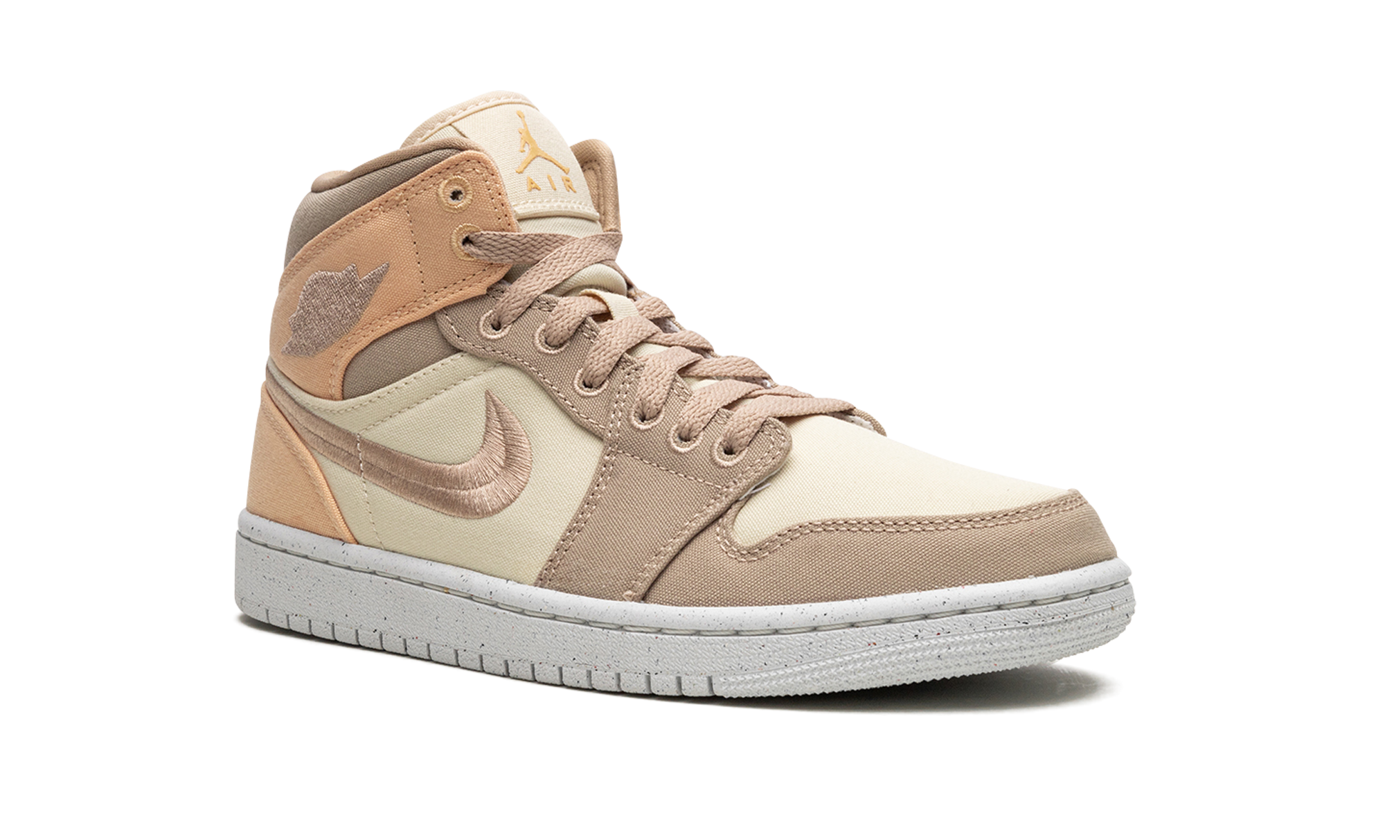 jordan 1 mid se canvas khaki women s+DV0427-102+diagnol right view