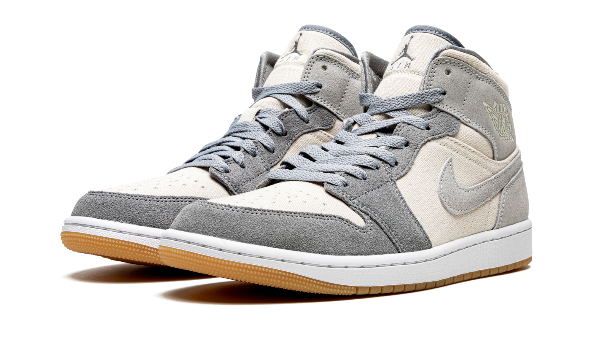 jordan 1 mid se coconut milk particle grey+DN4281-100+diagnol left view