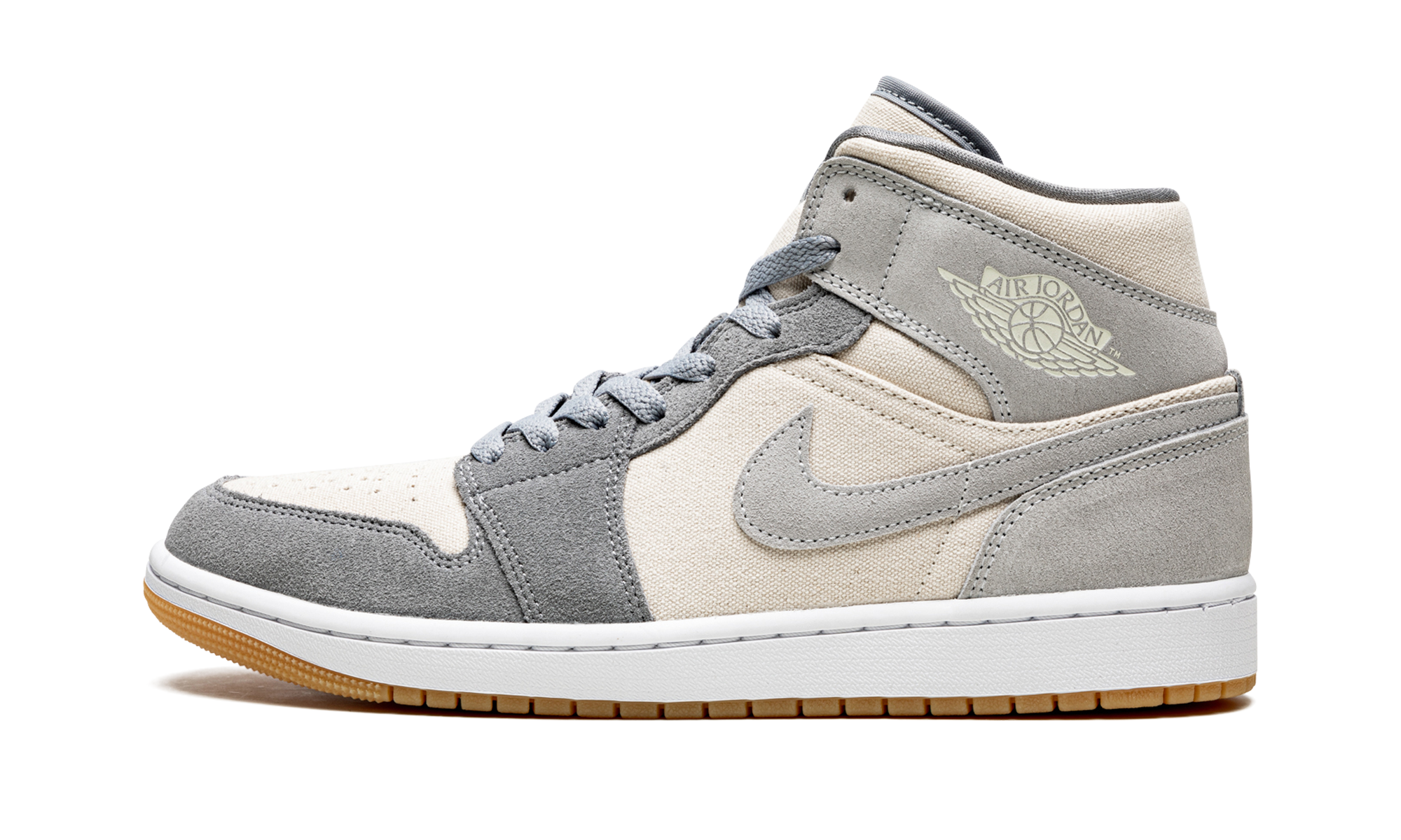 jordan 1 mid se coconut milk particle grey+DN4281-100+diagnol right view 1