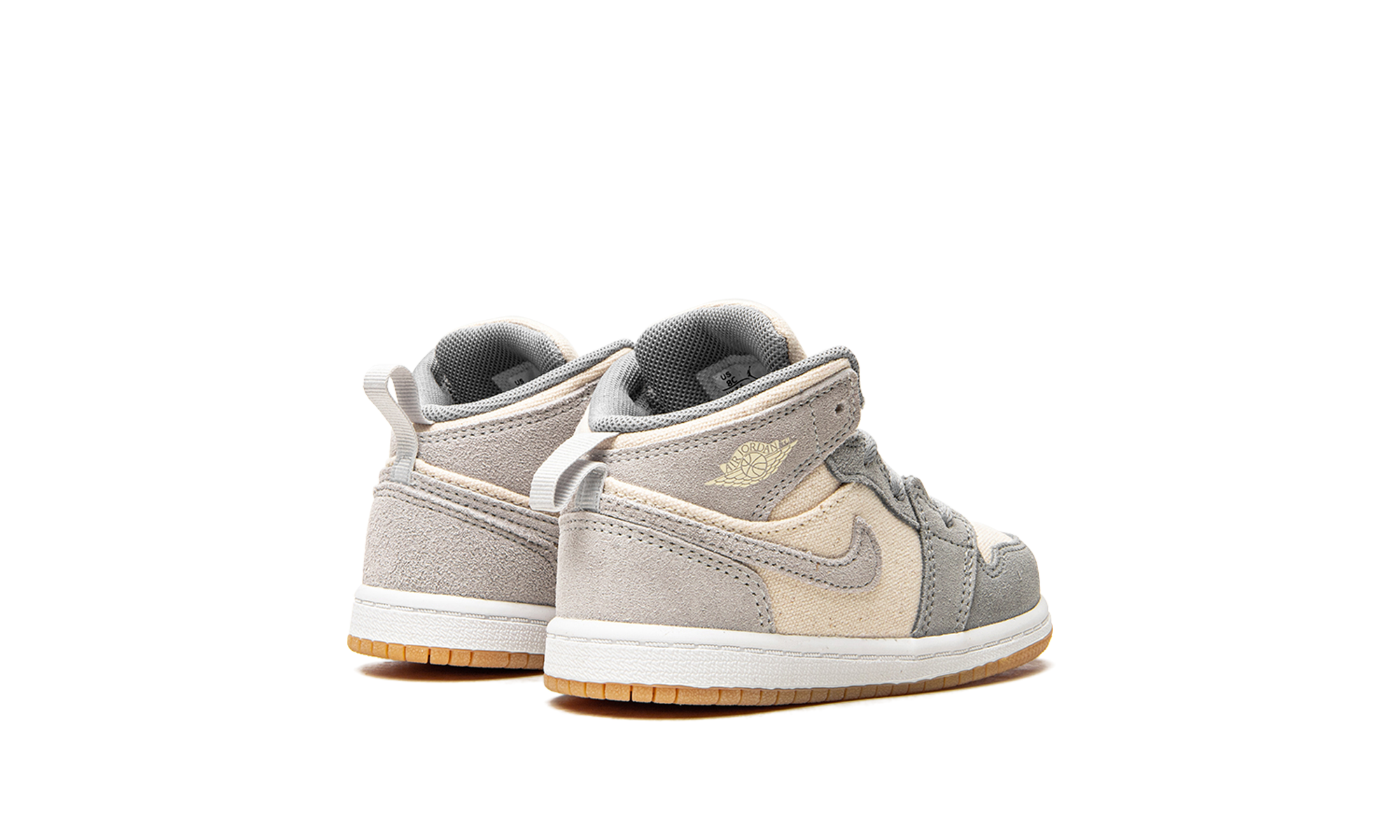 jordan 1 mid se coconut milk particle grey td+DN4344-100+diagnol right behind view