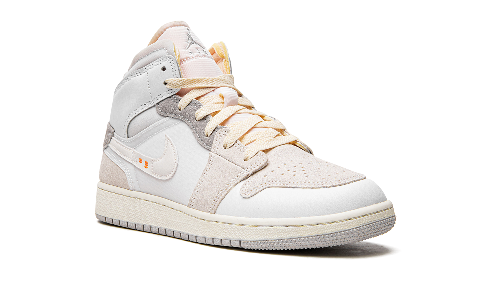 jordan 1 mid se craft inside out white grey gs+DQ3726-100+diagnol right view