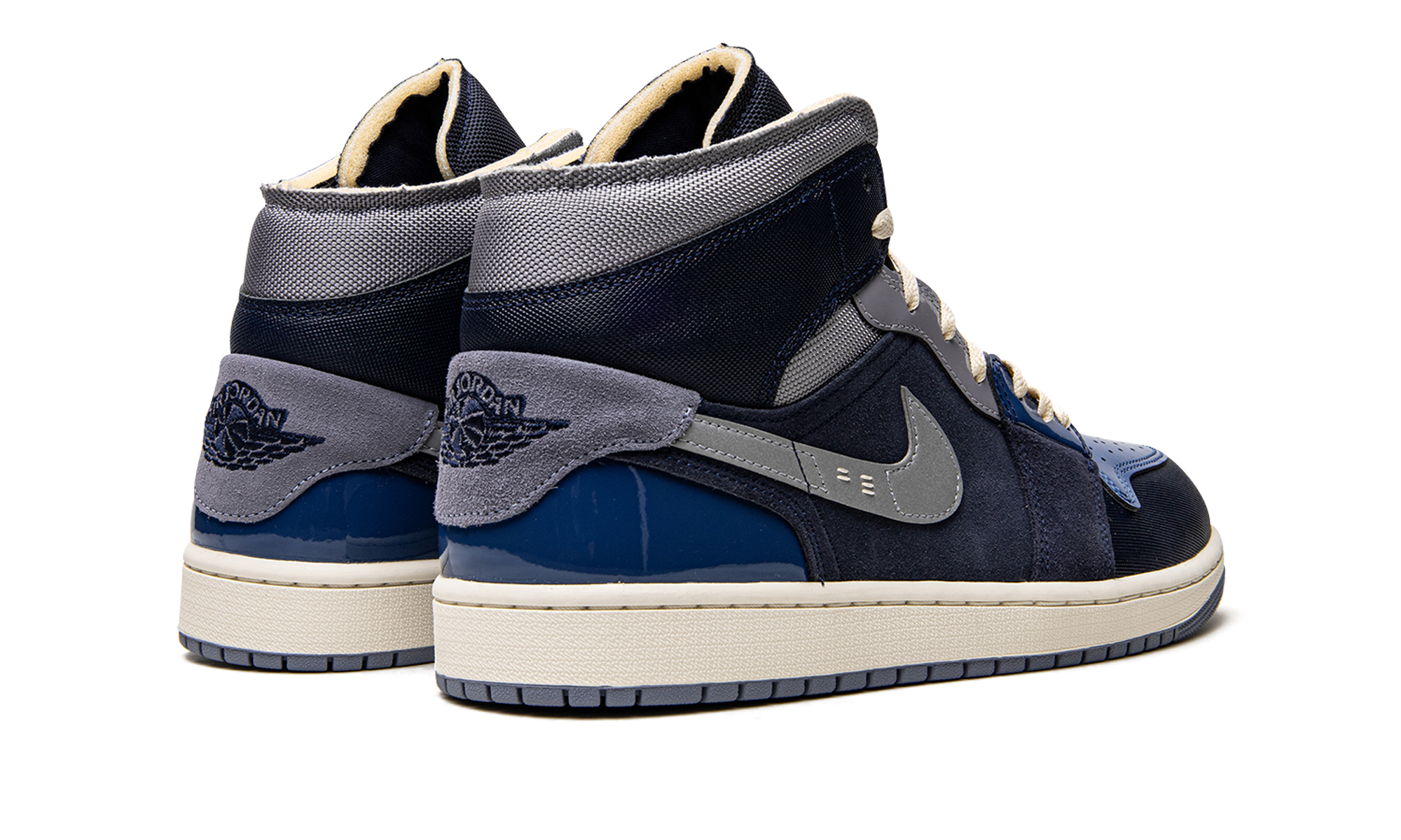 jordan 1 mid se craft obsidian french blue ashen slate white+DR8868-400+diagnol right behind view