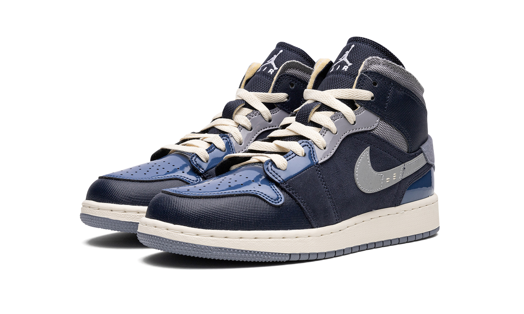 jordan 1 mid se craft obsidian gs+DX2193-400+diagnol left view