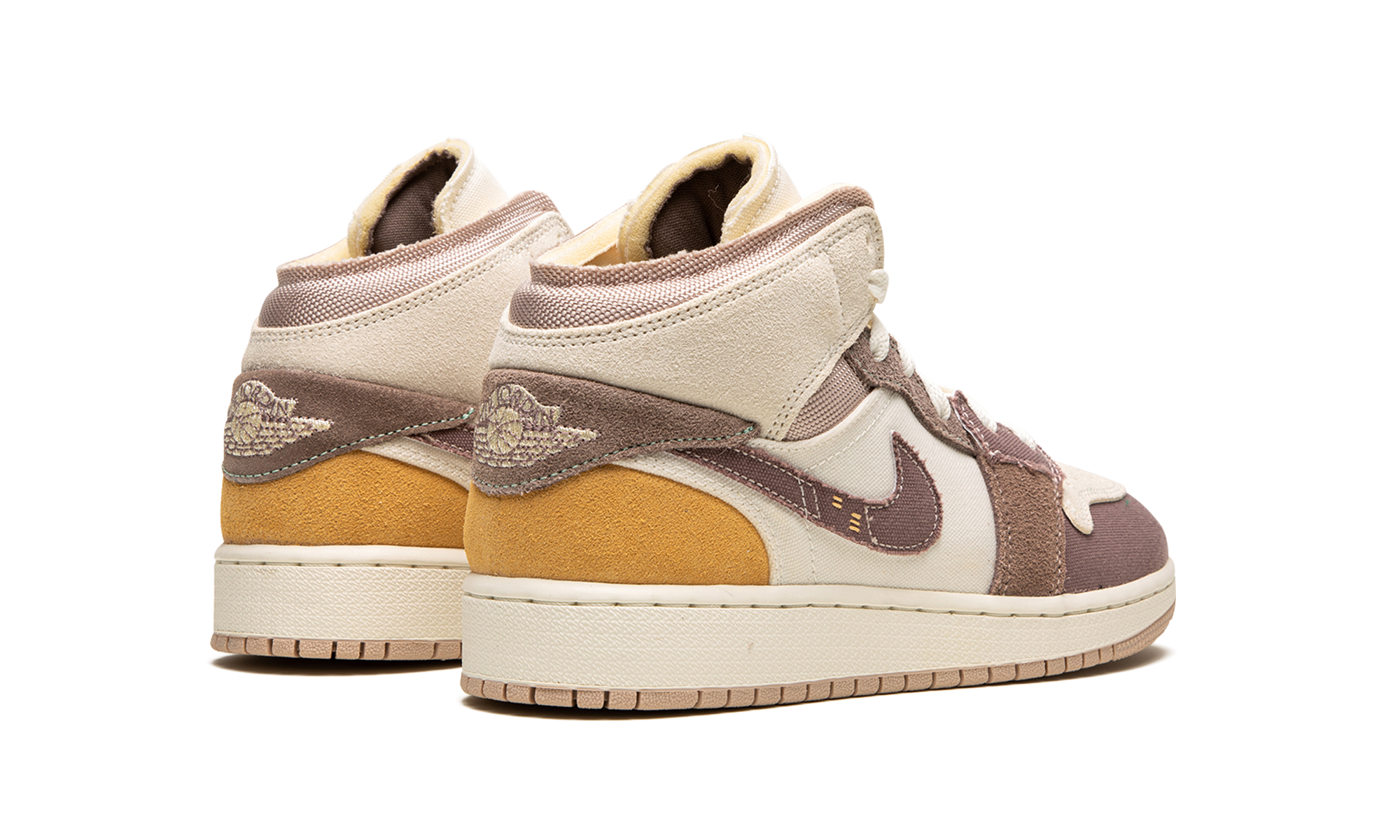 jordan 1 mid se craft taupe haze gs+DZ4466-102+diagnol right behind view