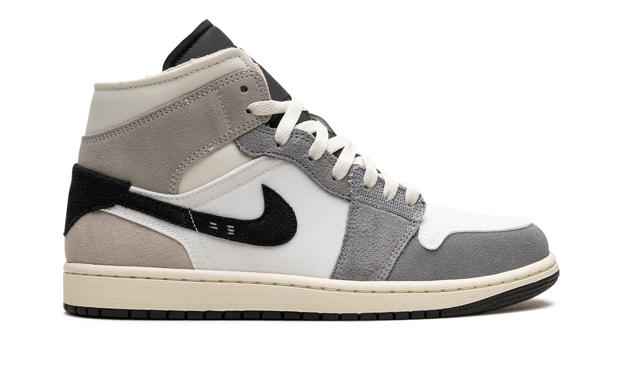 jordan 1 mid se craft white cement grey black+DZ4136-002+right view