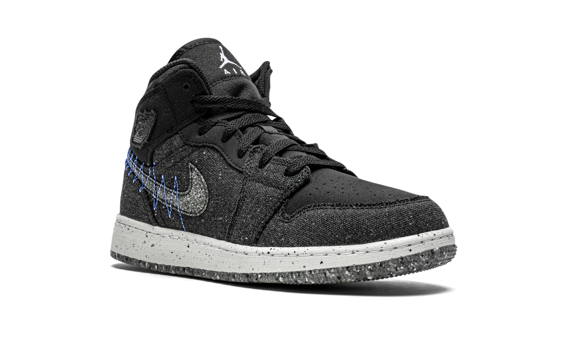 jordan 1 mid se crater black gs+DM4334-001+diagnol right view