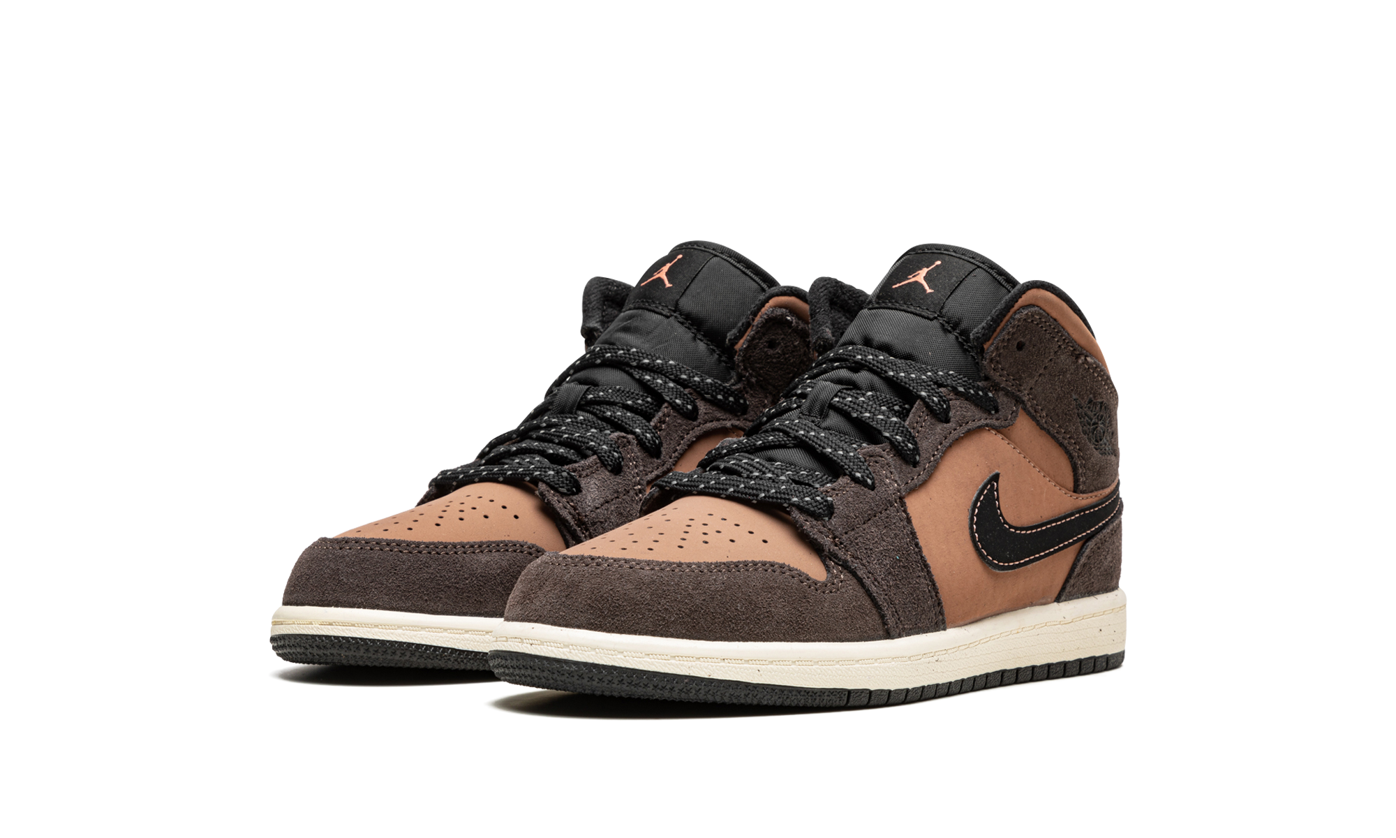 jordan 1 mid se dark chocolate ps+DC7249-200+diagnol left view