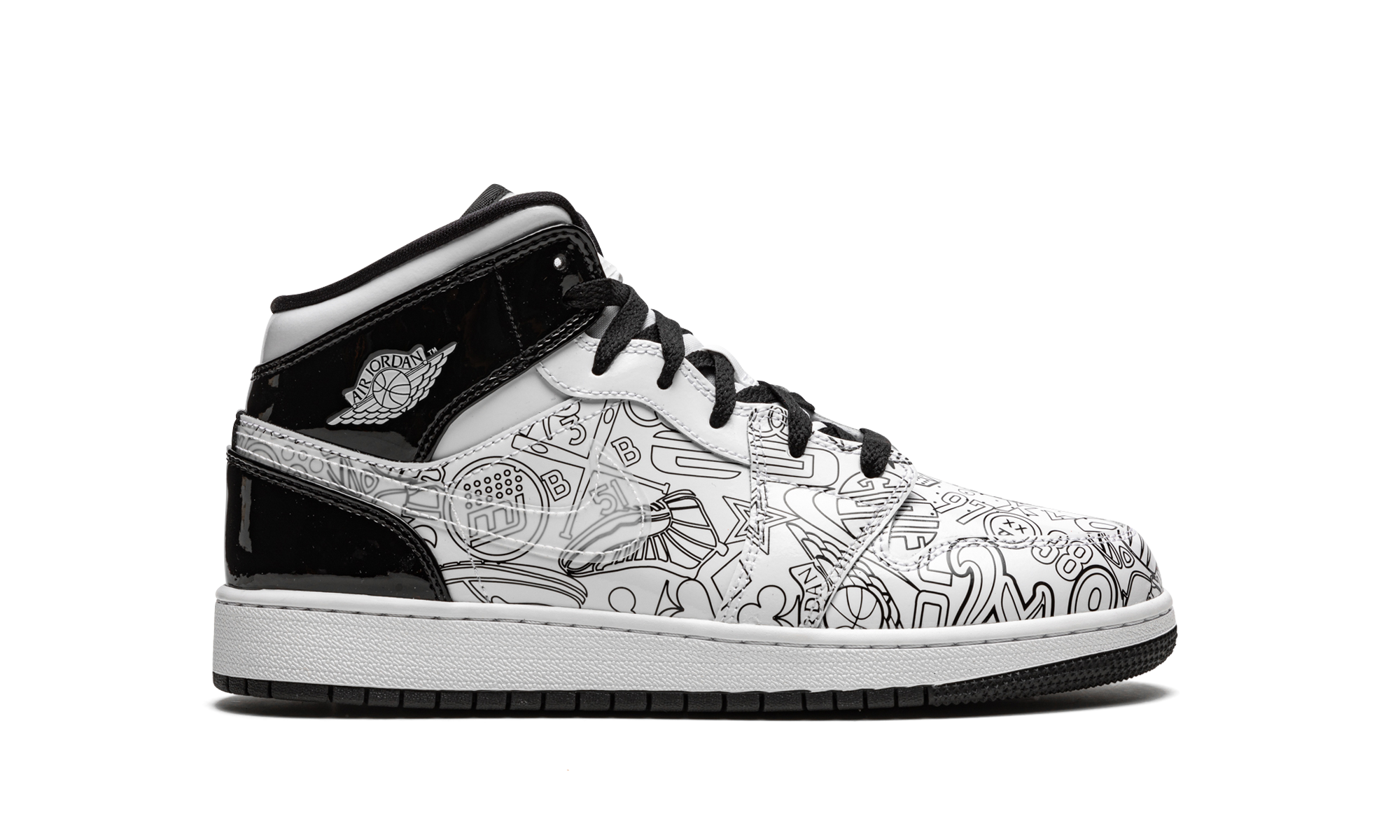jordan 1 mid se diy gs+DC4099-100+right view