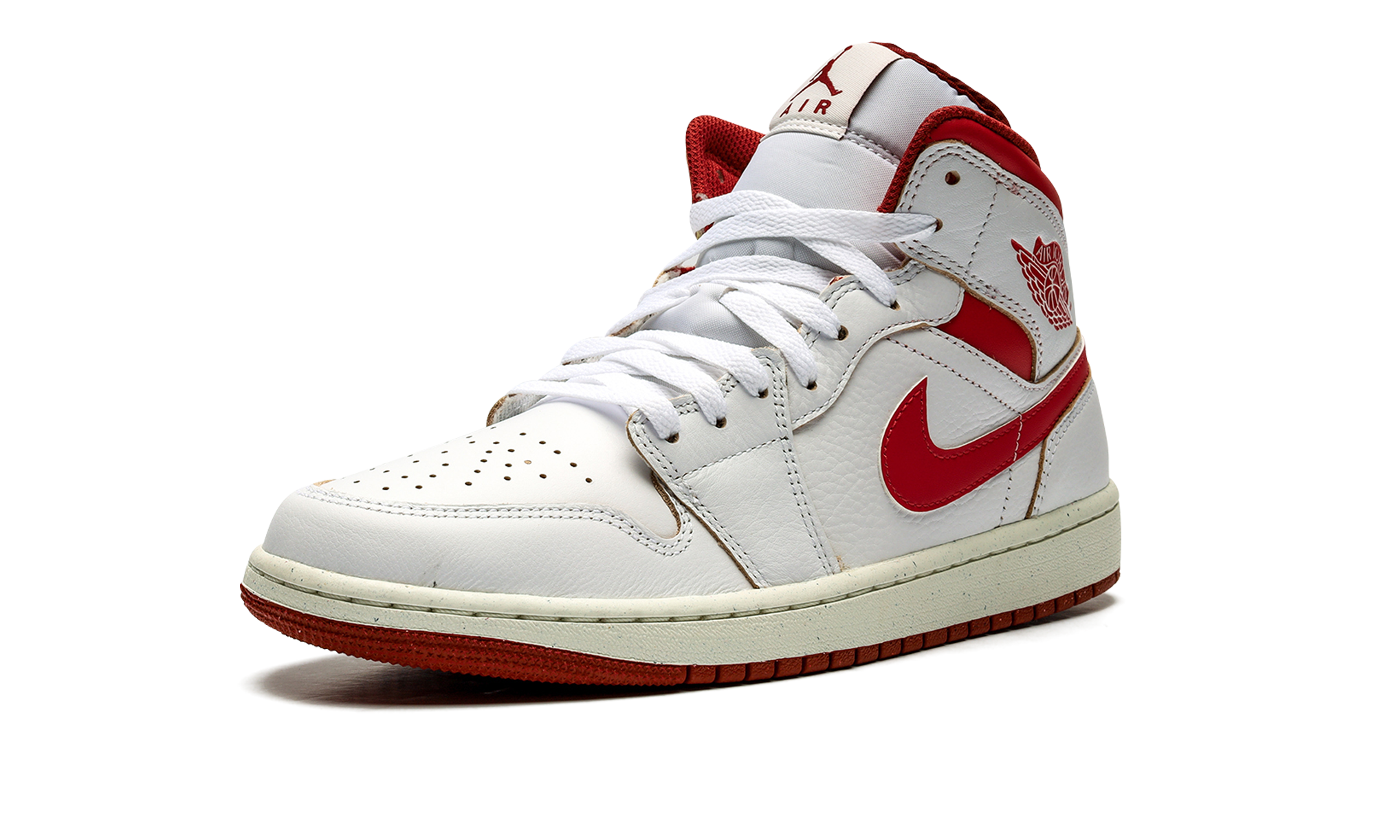 jordan 1 mid se dune red+FJ3458-160+left diagnol single view