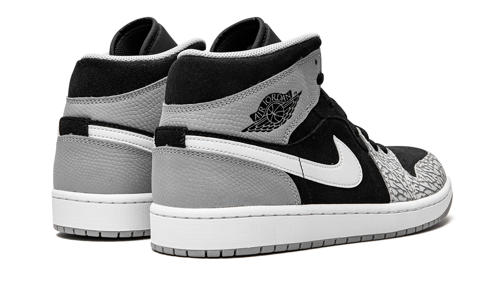 jordan 1 mid se elephant print+DM1200-016+diagnol right behind view