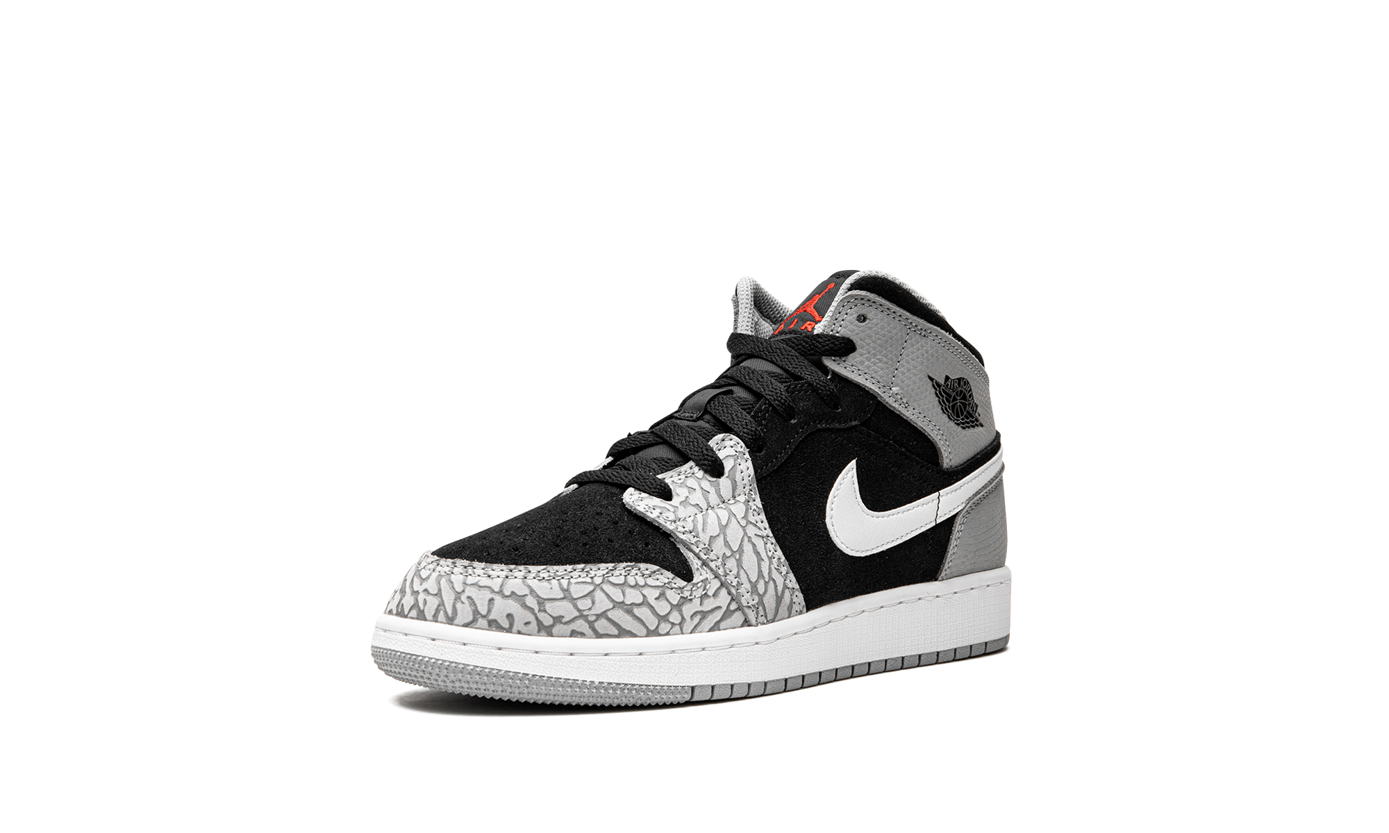 jordan 1 mid se elephant print gs+DM6216-016+left diagnol single view
