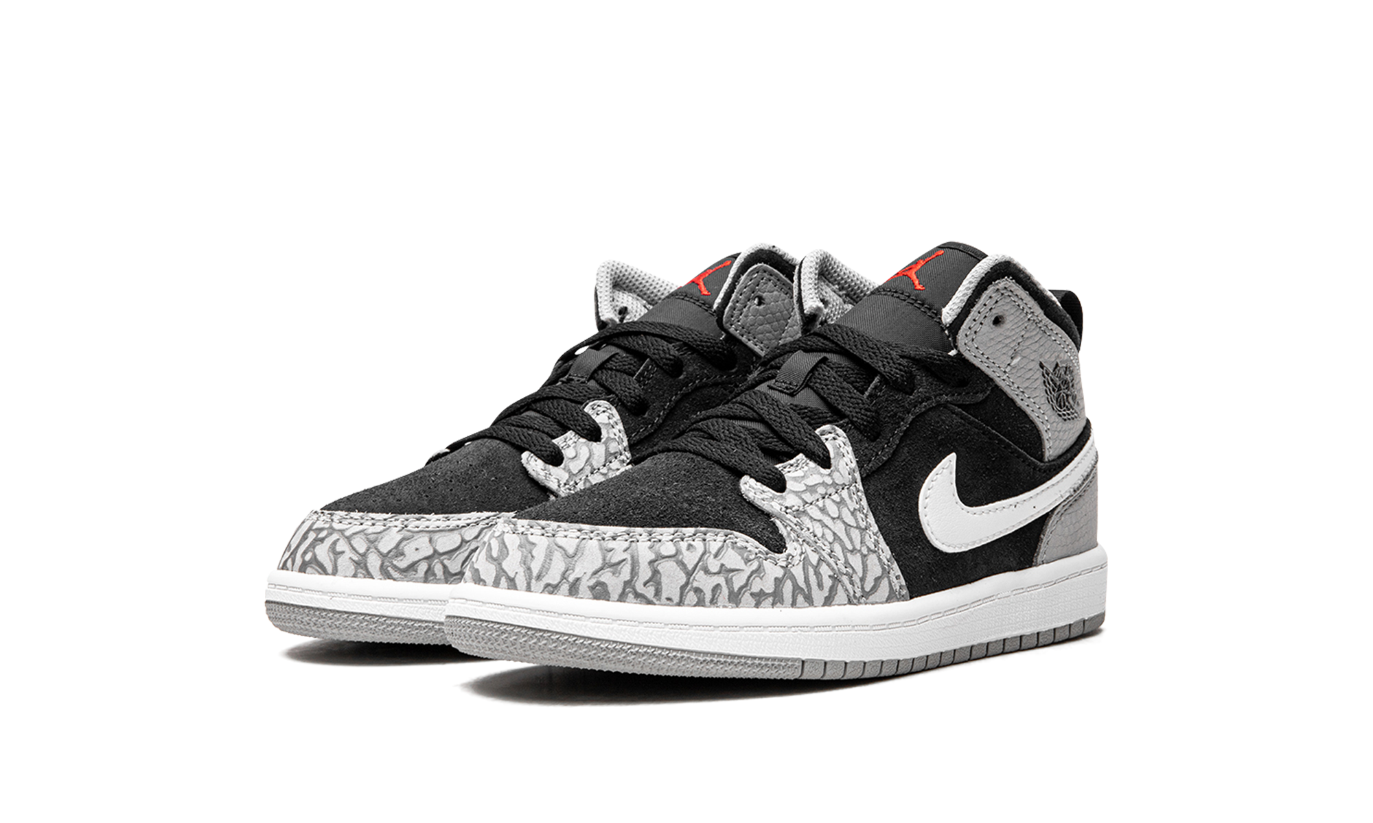 jordan 1 mid se elephant print ps+DM6215-016+diagnol left view