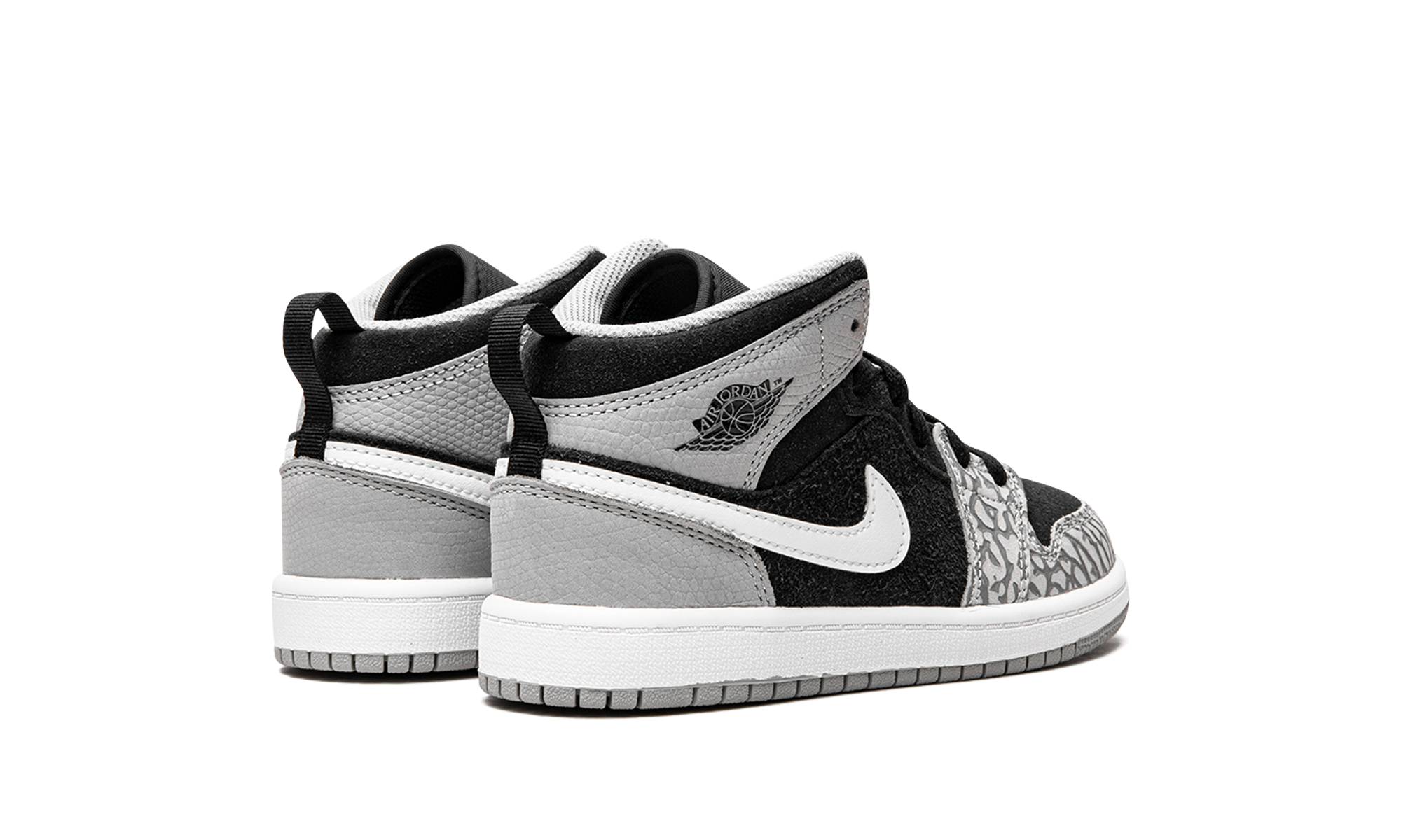 jordan 1 mid se elephant print ps+DM6215-016+diagnol right behind view