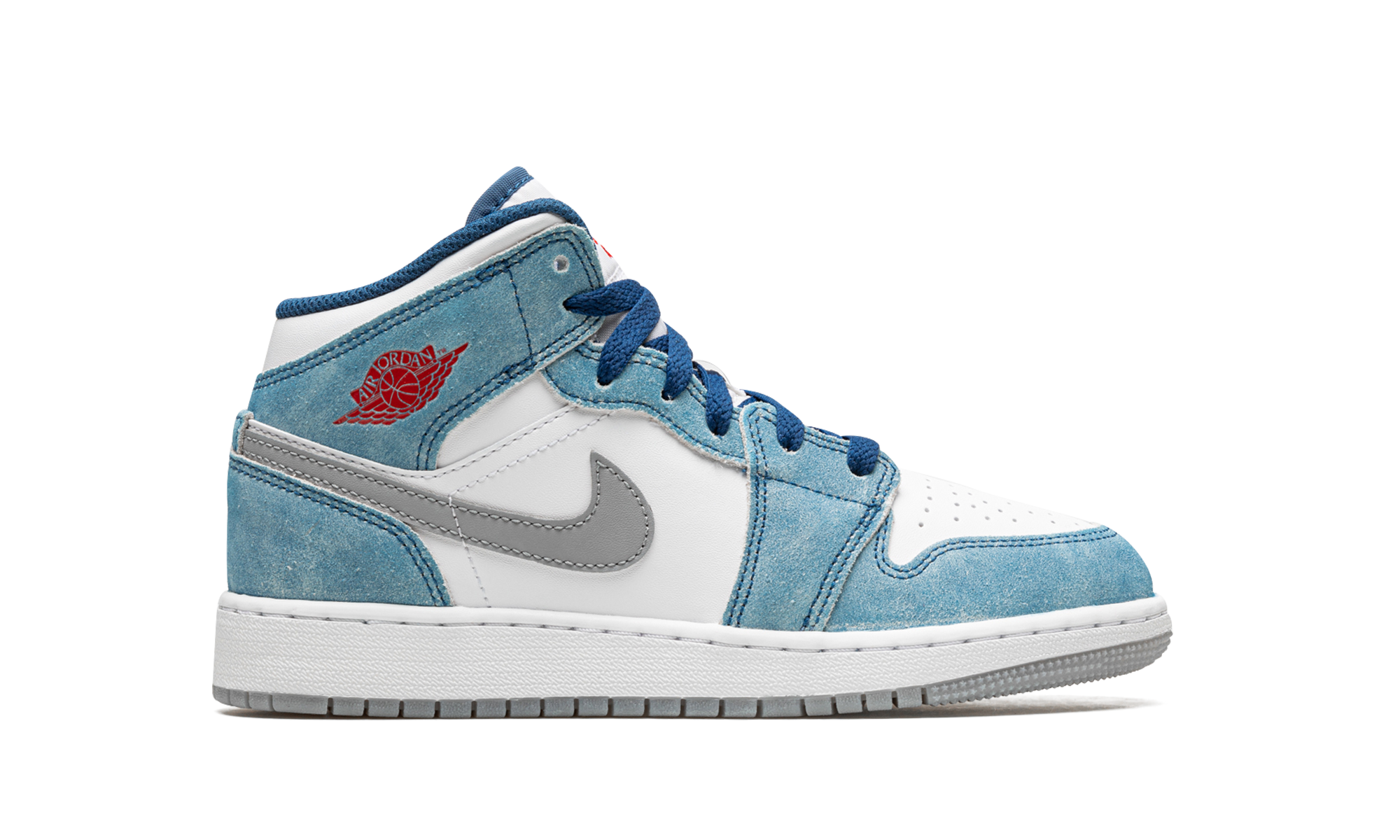 jordan 1 mid se french blue light steel gs+DR6235-401+right view