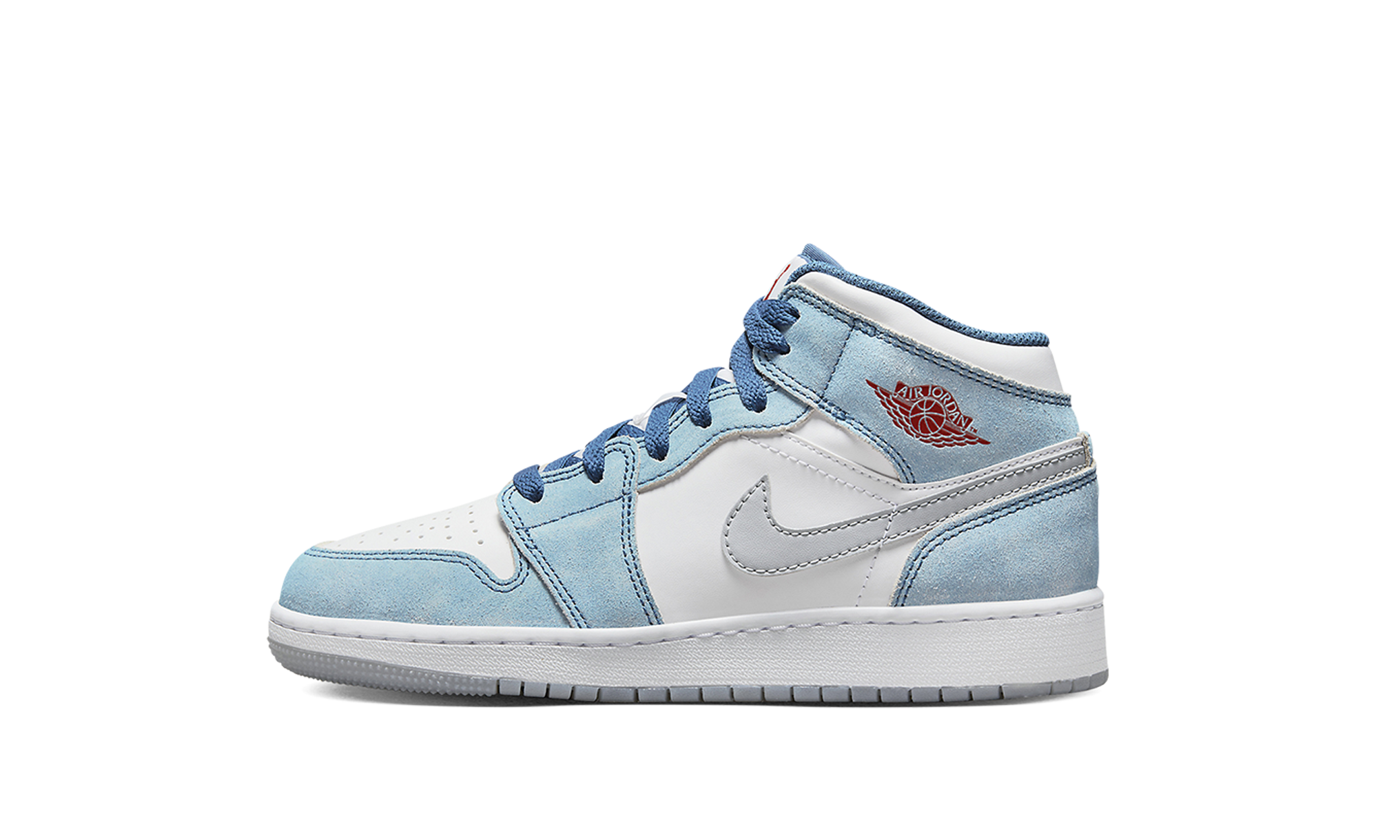 jordan 1 mid se french blue light steel ps+DR6237-401+diagnol right view 1