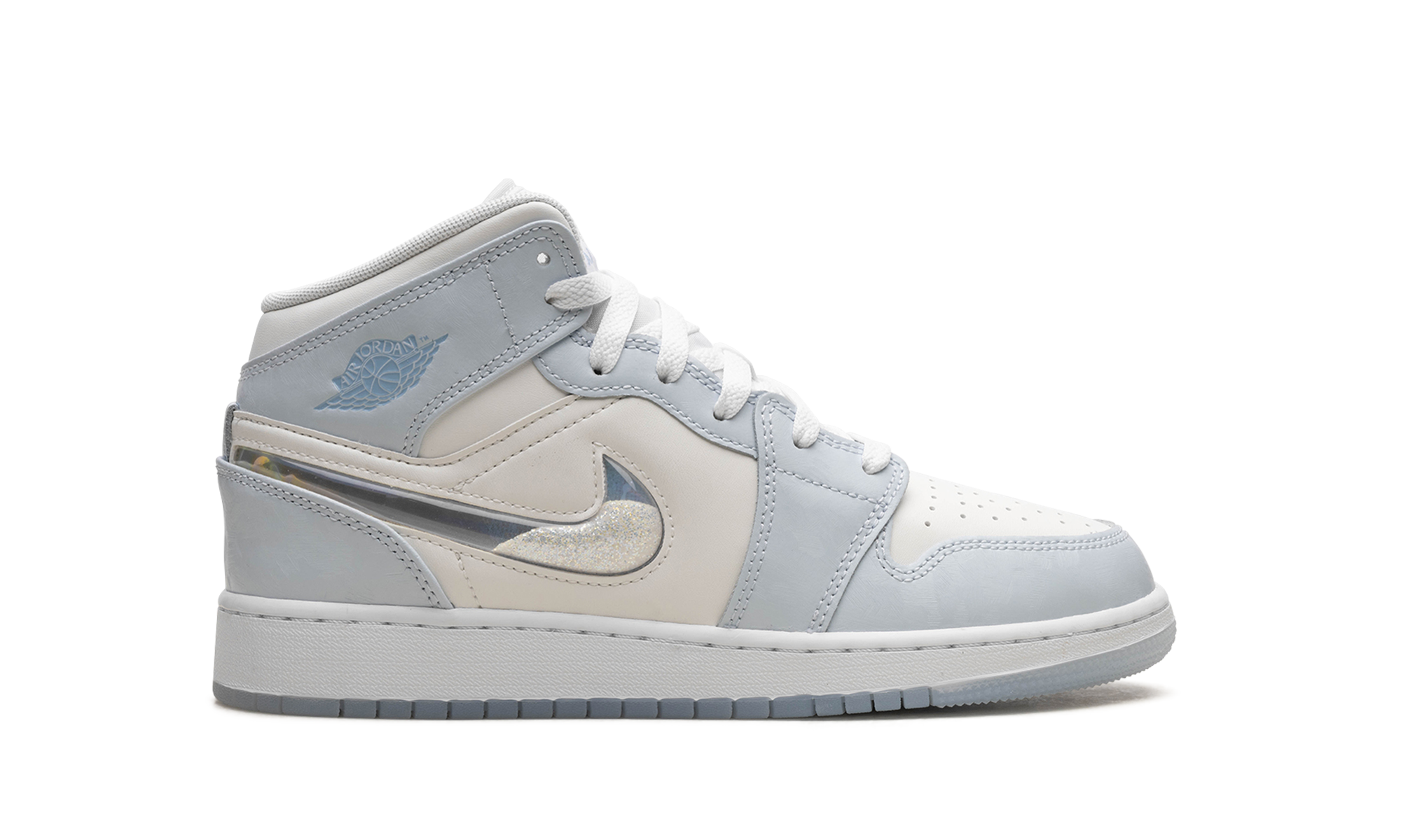 jordan 1 mid se glitter swoosh gs+FQ9117-400+right view