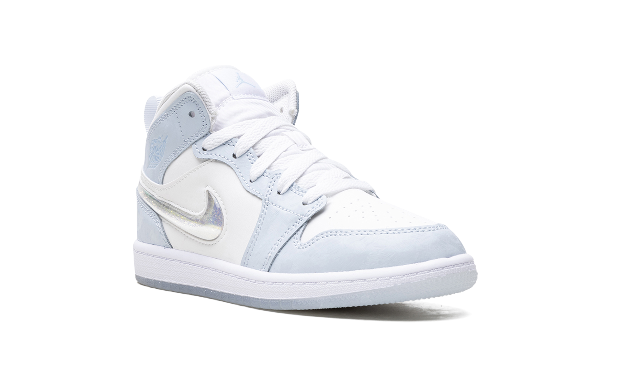 jordan 1 mid se glitter swoosh ps+FQ9118-400+diagnol right view