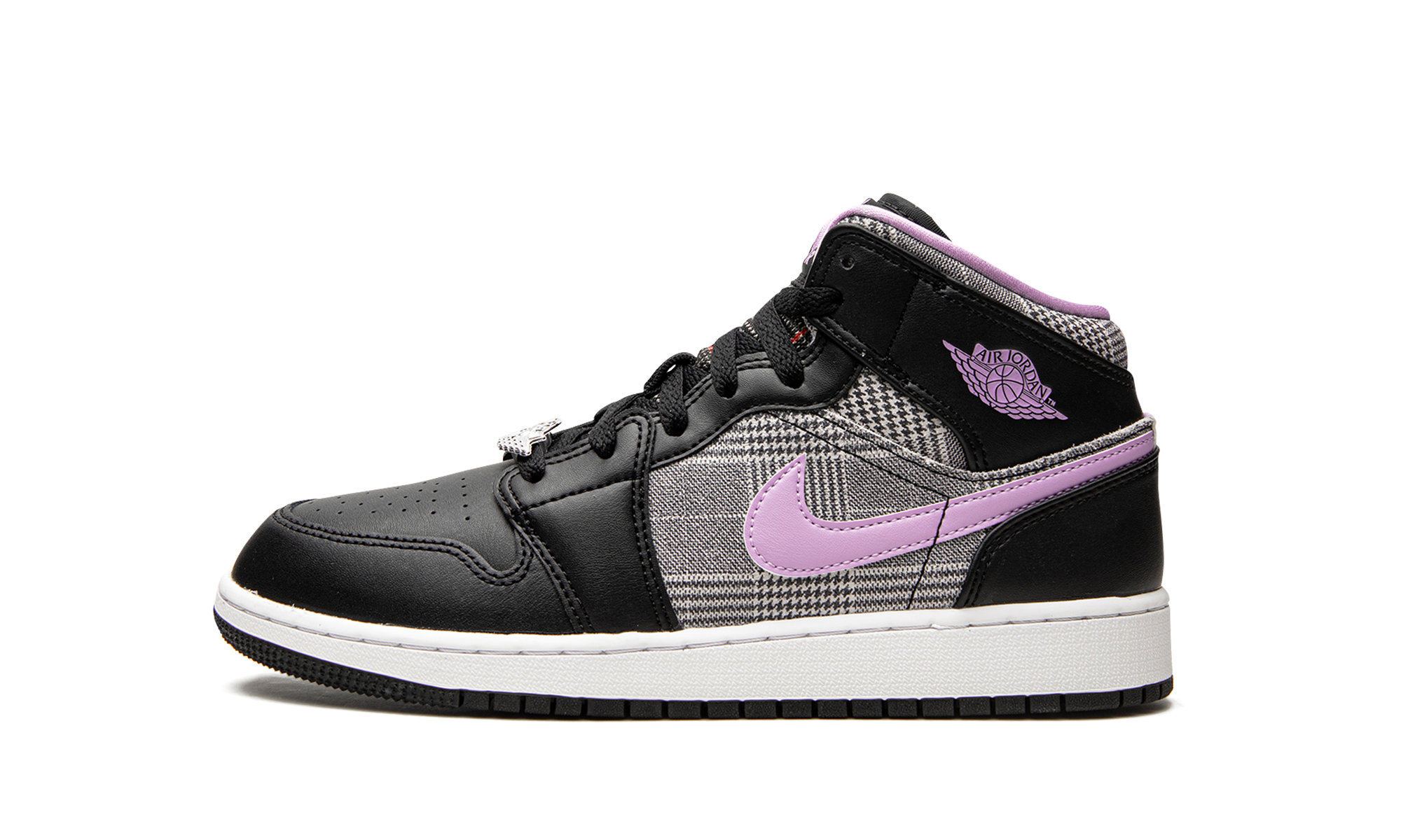 jordan 1 mid se houndstooth gs+DC7226-015+diagnol right view 1