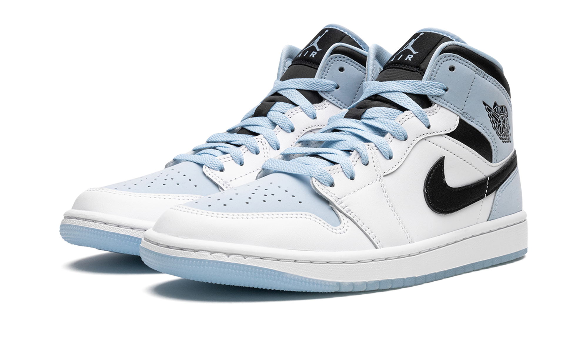 jordan 1 mid se ice blue 2023+DV1308-104+diagnol left view