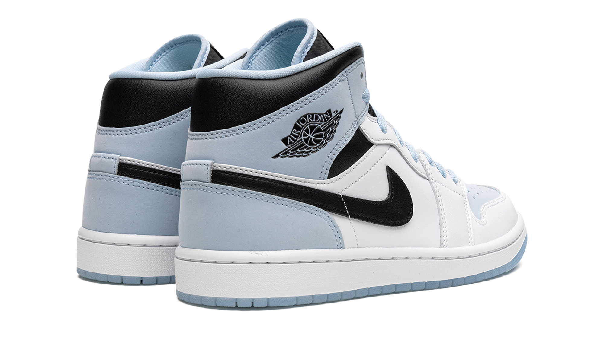 jordan 1 mid se ice blue 2023+DV1308-104+diagnol right behind view