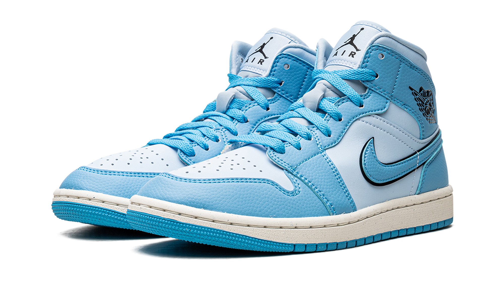 jordan 1 mid se ice blue women s+DV1302-400+diagnol left view