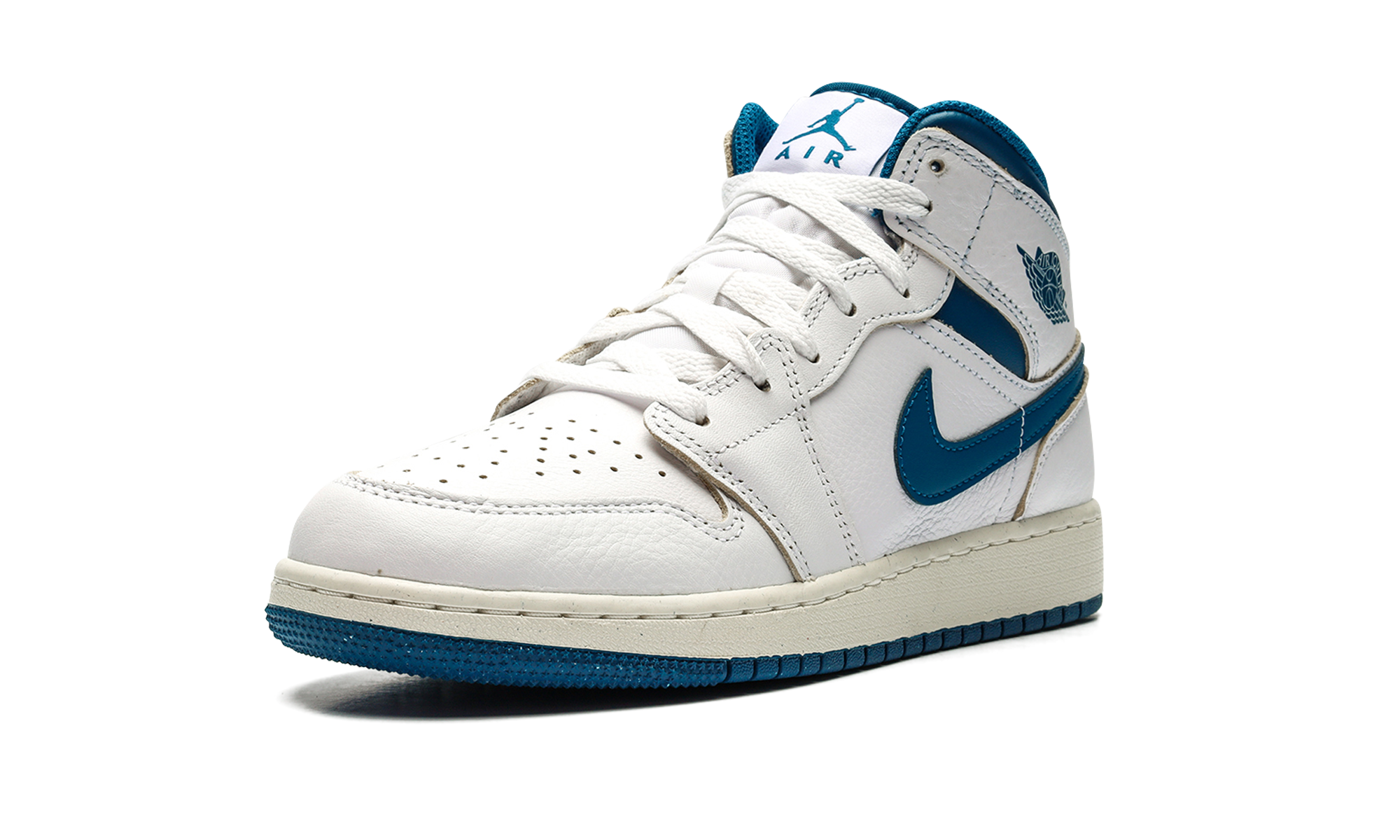 jordan 1 mid se industrial blue gs+FN7432-141+left diagnol single view