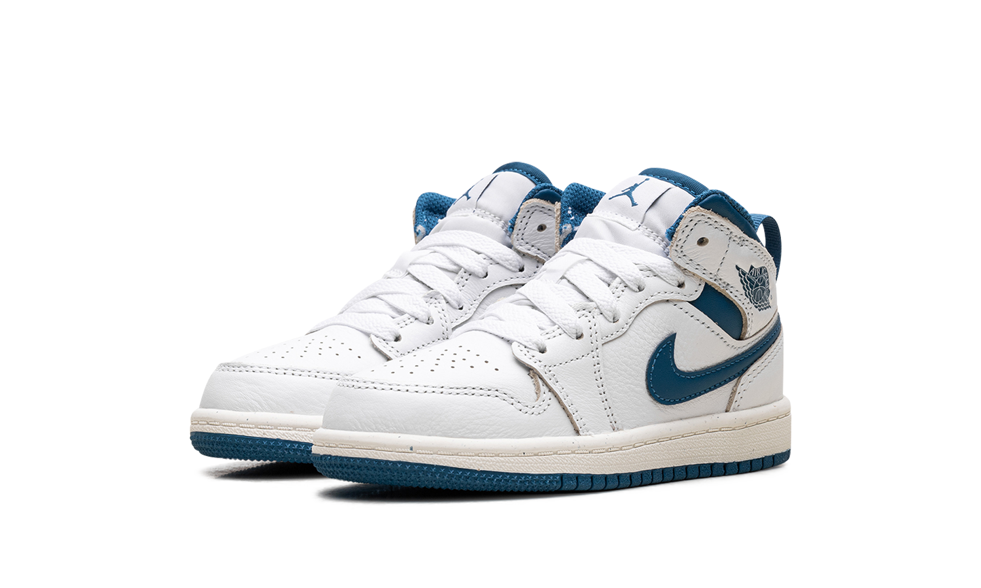 jordan 1 mid se industrial blue ps+FN7493-141+diagnol left view