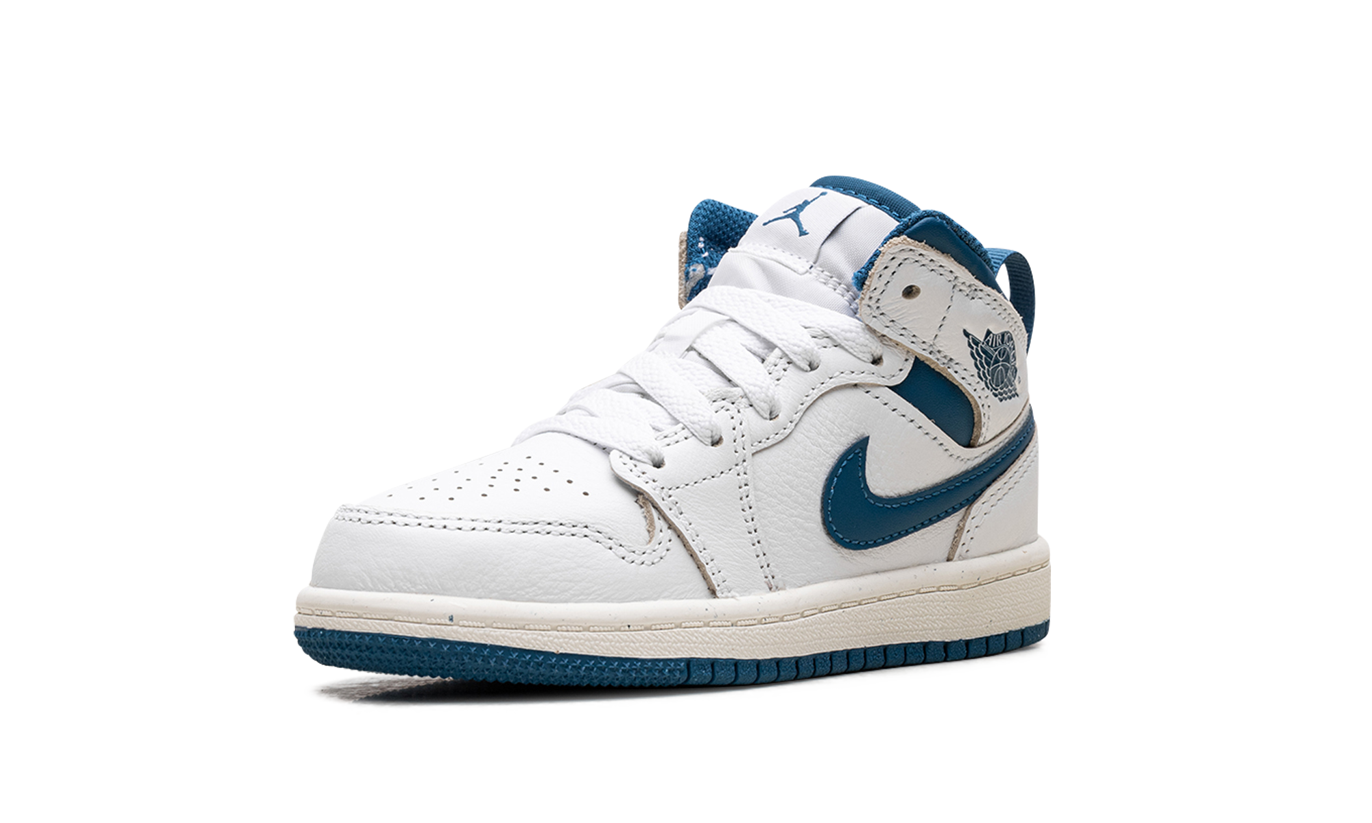jordan 1 mid se industrial blue ps+FN7493-141+left diagnol single view