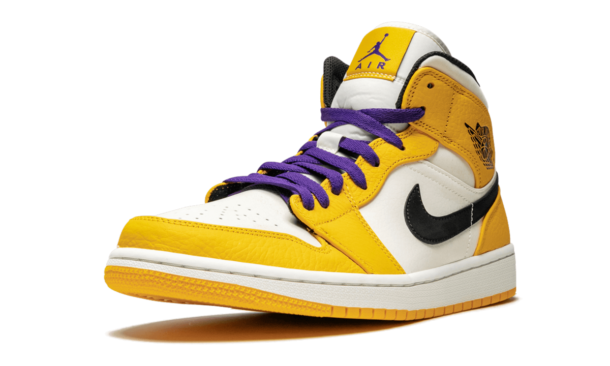 jordan 1 mid se lakers+852542-700+left diagnol single view