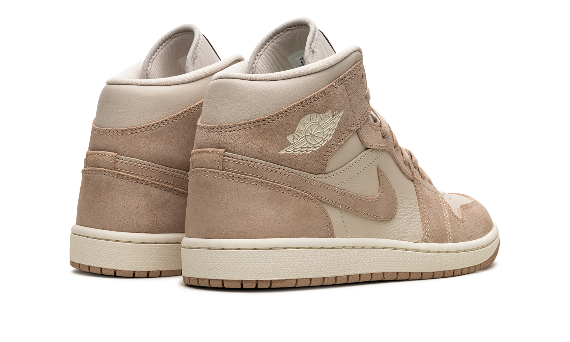 jordan 1 mid se legend light brown women s+FJ3448-200+diagnol right behind view